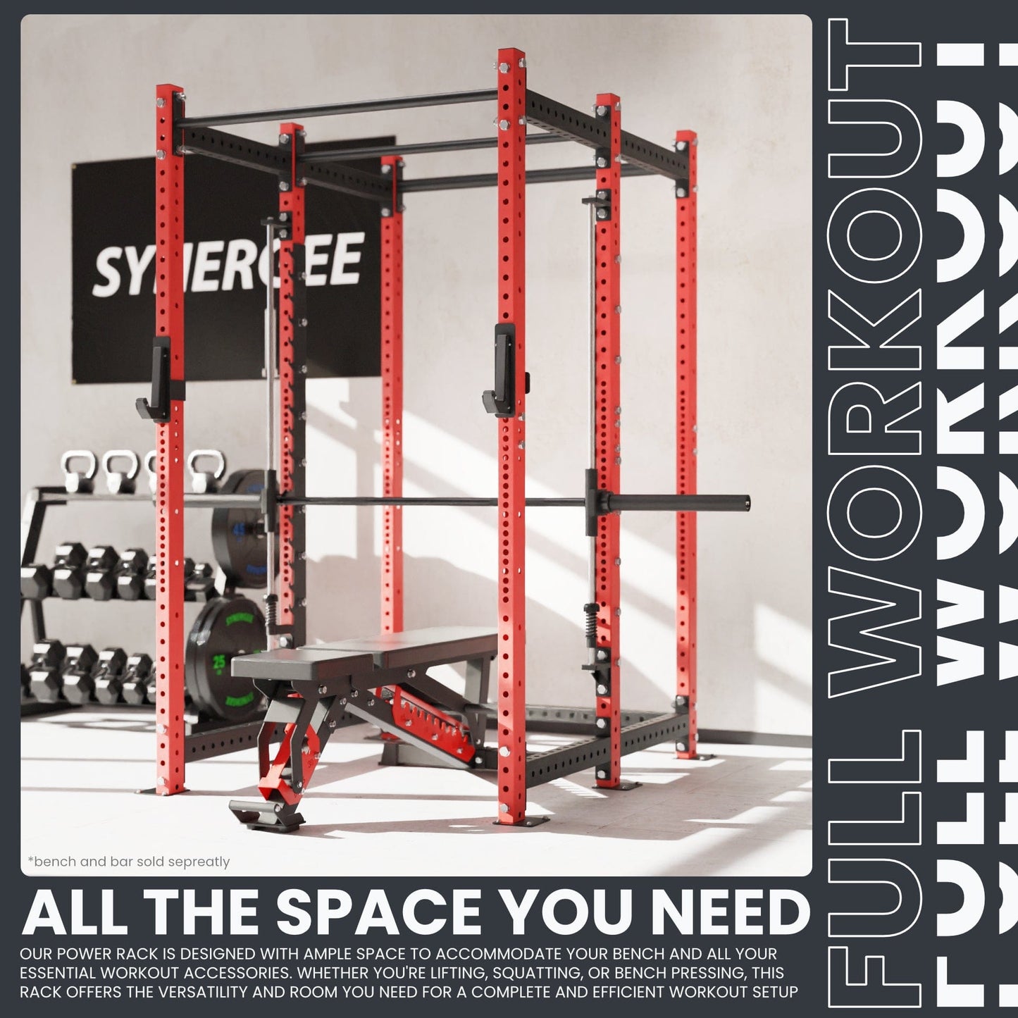 Synergee 2300 Series Power Cage with Smith Machine - Grit Grind Strength