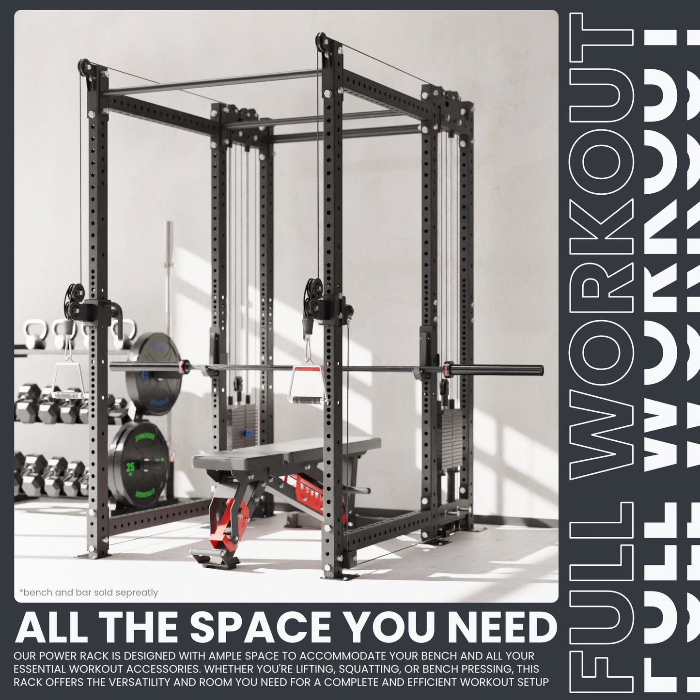 Synergee 2300 Series Power Cage with Synchronized Loaded Cable Cross Overs - Grit Grind Strength