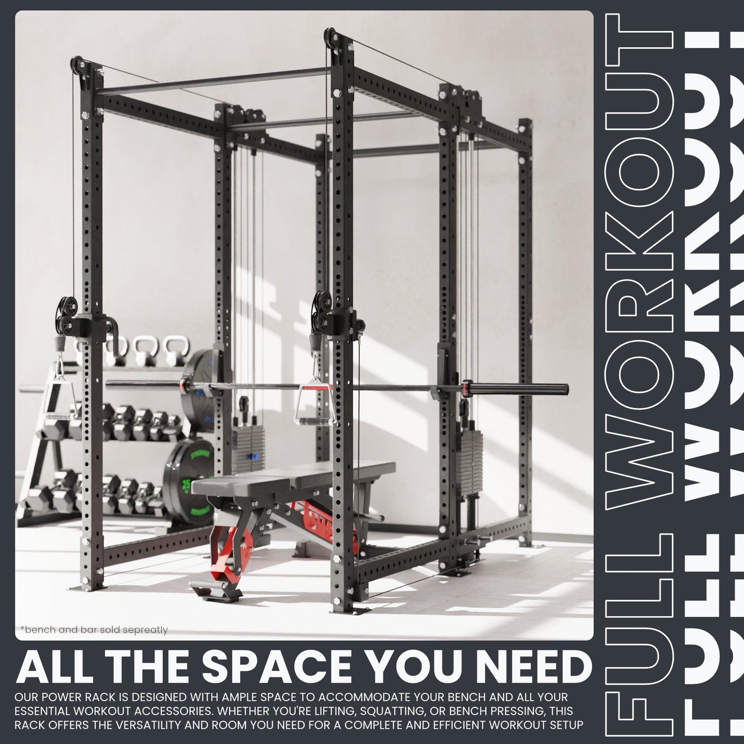 Synergee 2300 Series Power Cage with Synchronized Loaded Cable Cross Overs - Grit Grind Strength