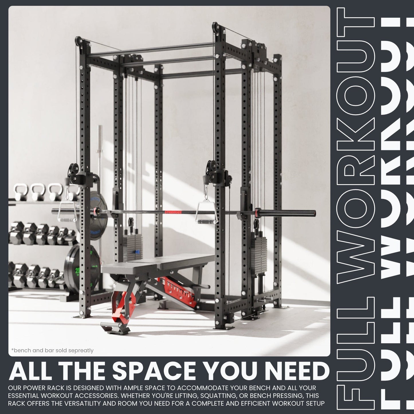 Synergee 2300 Series Power Cage with Synchronized Loaded Cable Cross Overs - Grit Grind Strength