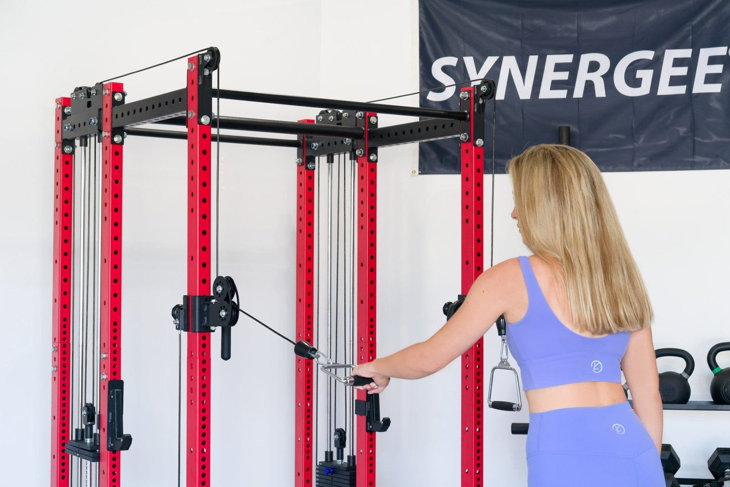 Synergee 2300 Series Power Cage with Synchronized Loaded Cable Cross Overs - Grit Grind Strength