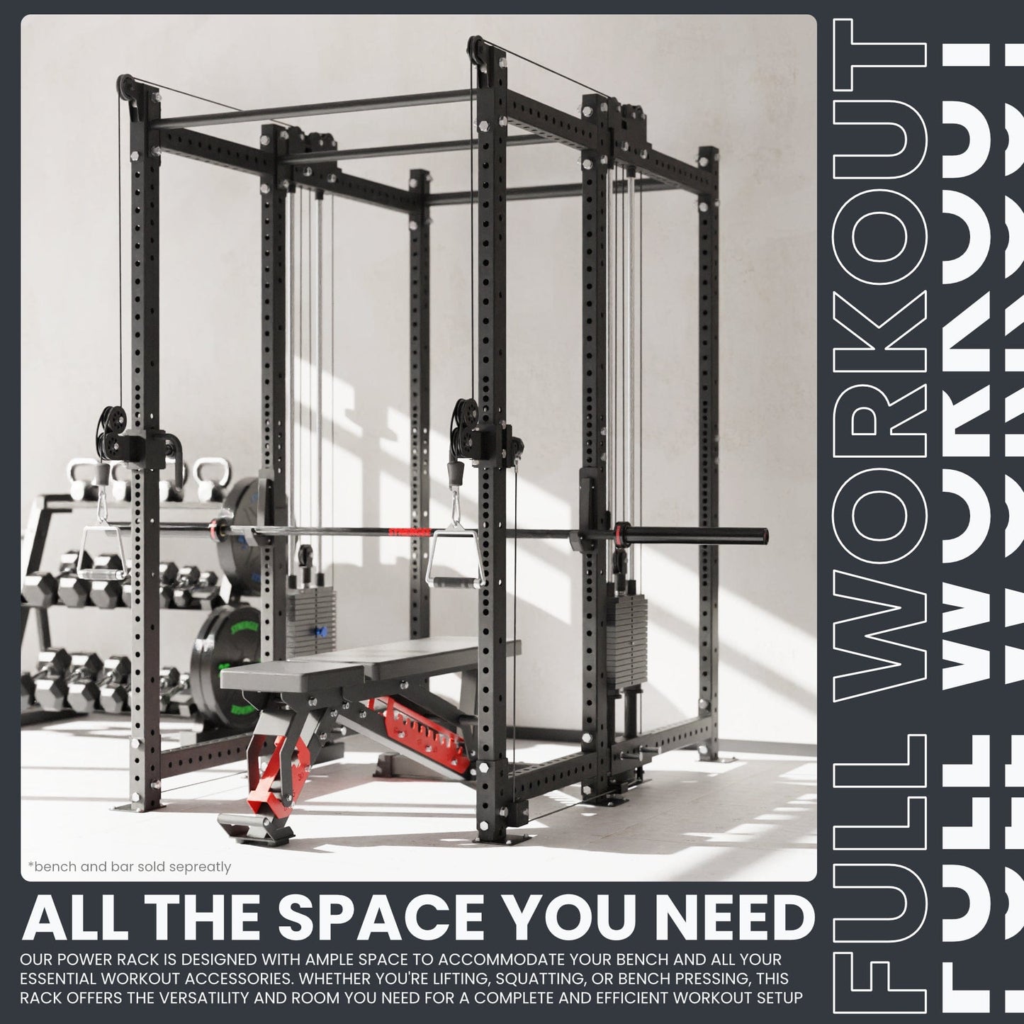 Synergee 2300 Series Power Cage with Synchronized Loaded Cable Cross Overs - Grit Grind Strength