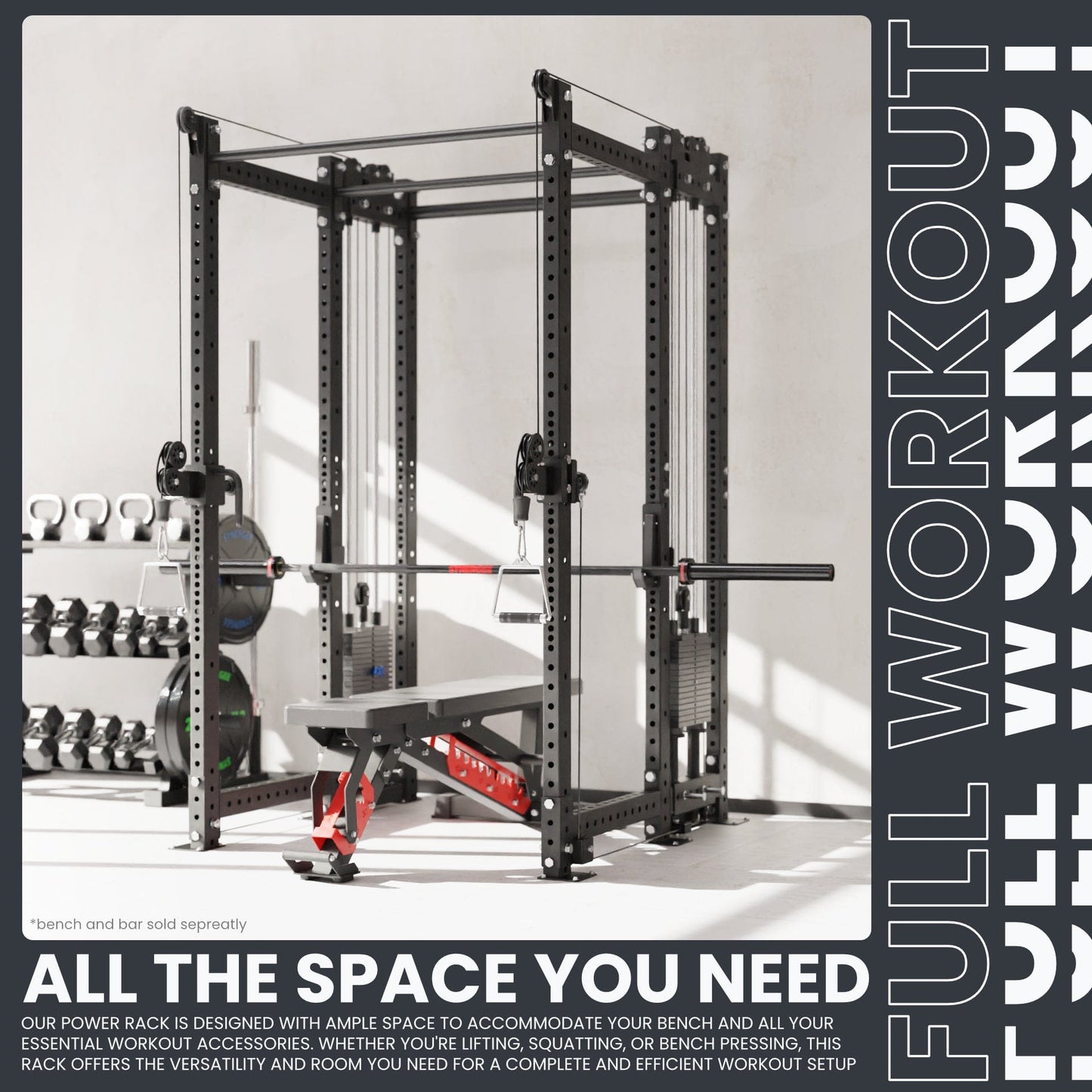 Synergee 2300 Series Power Cage with Synchronized Loaded Cable Cross Overs - Grit Grind Strength