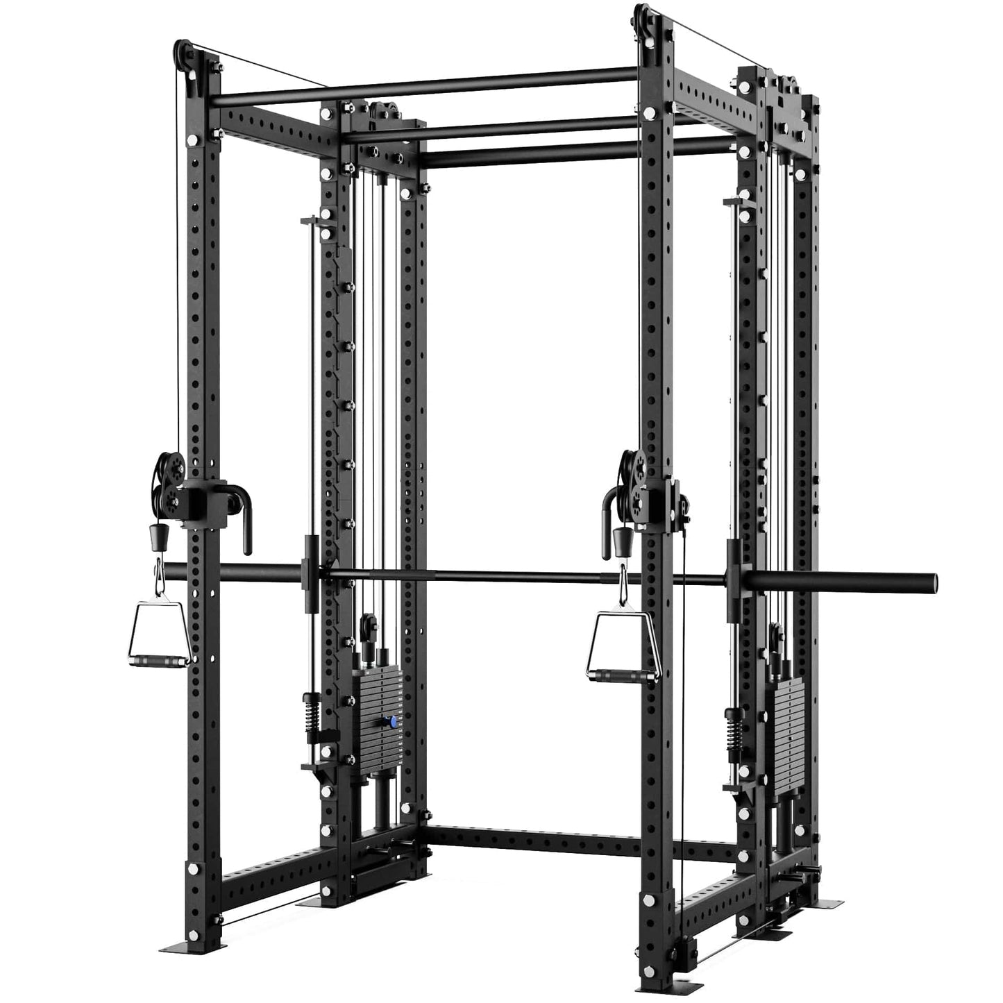 Synergee 2300 Series Power Cage with Synchronized Loaded Cable Cross Overs and Smith Machine - Grit Grind Strength