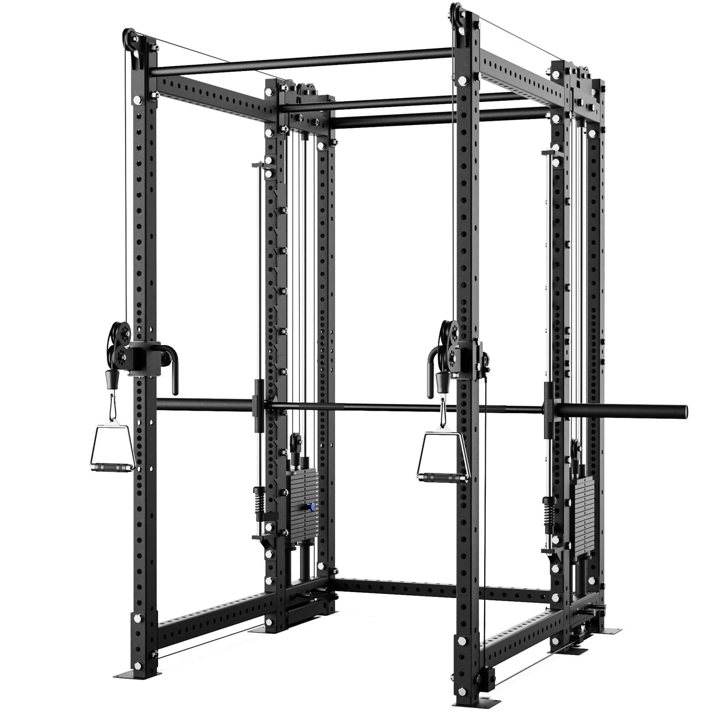 Synergee 2300 Series Power Cage with Synchronized Loaded Cable Cross Overs and Smith Machine - Grit Grind Strength
