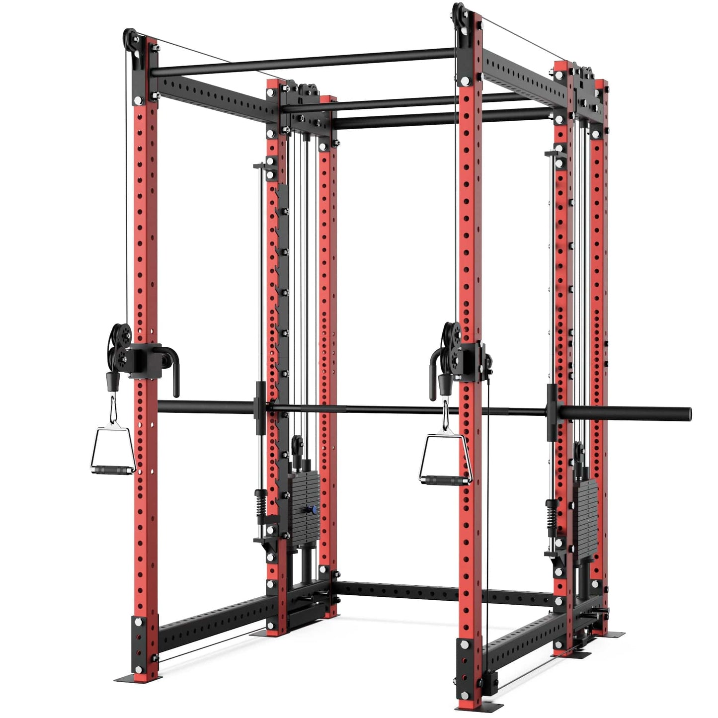 Synergee 2300 Series Power Cage with Synchronized Loaded Cable Cross Overs and Smith Machine - Grit Grind Strength