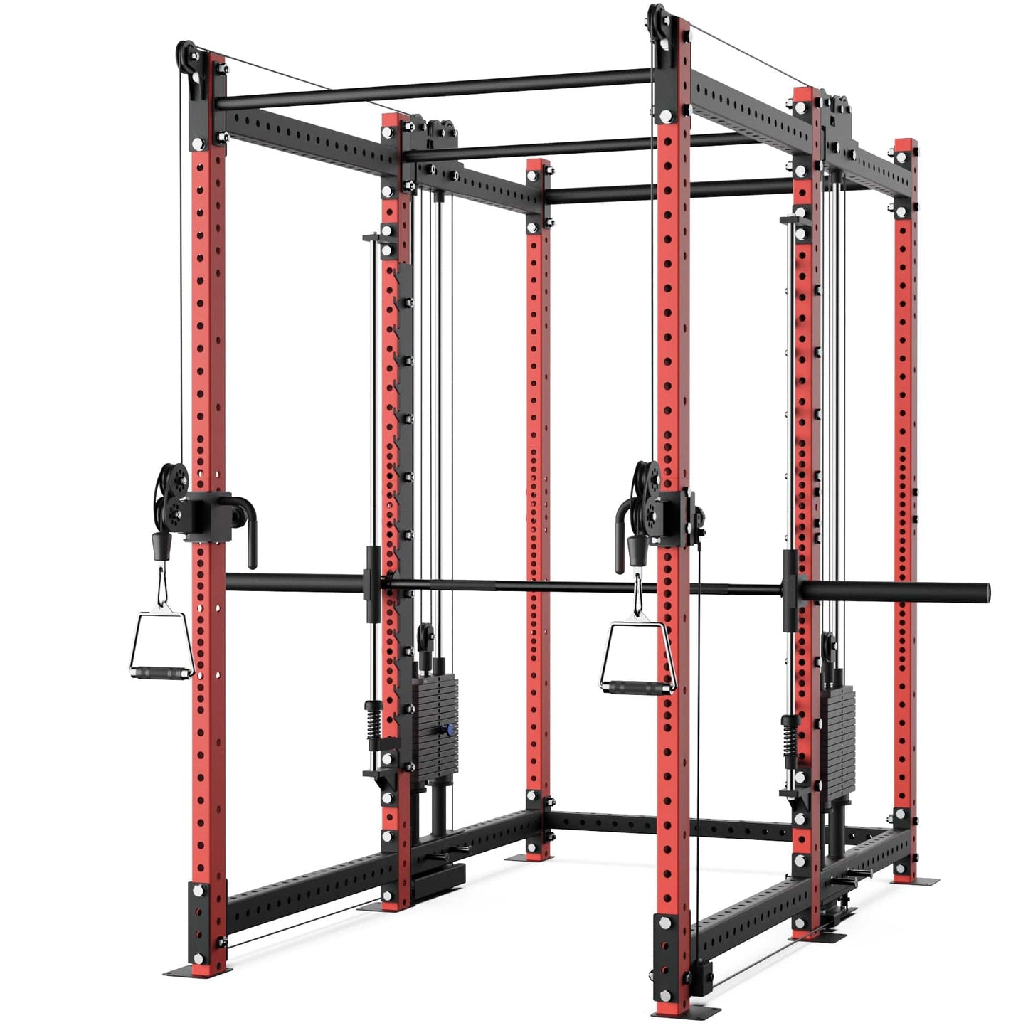 Synergee 2300 Series Power Cage with Synchronized Loaded Cable Cross Overs and Smith Machine - Grit Grind Strength