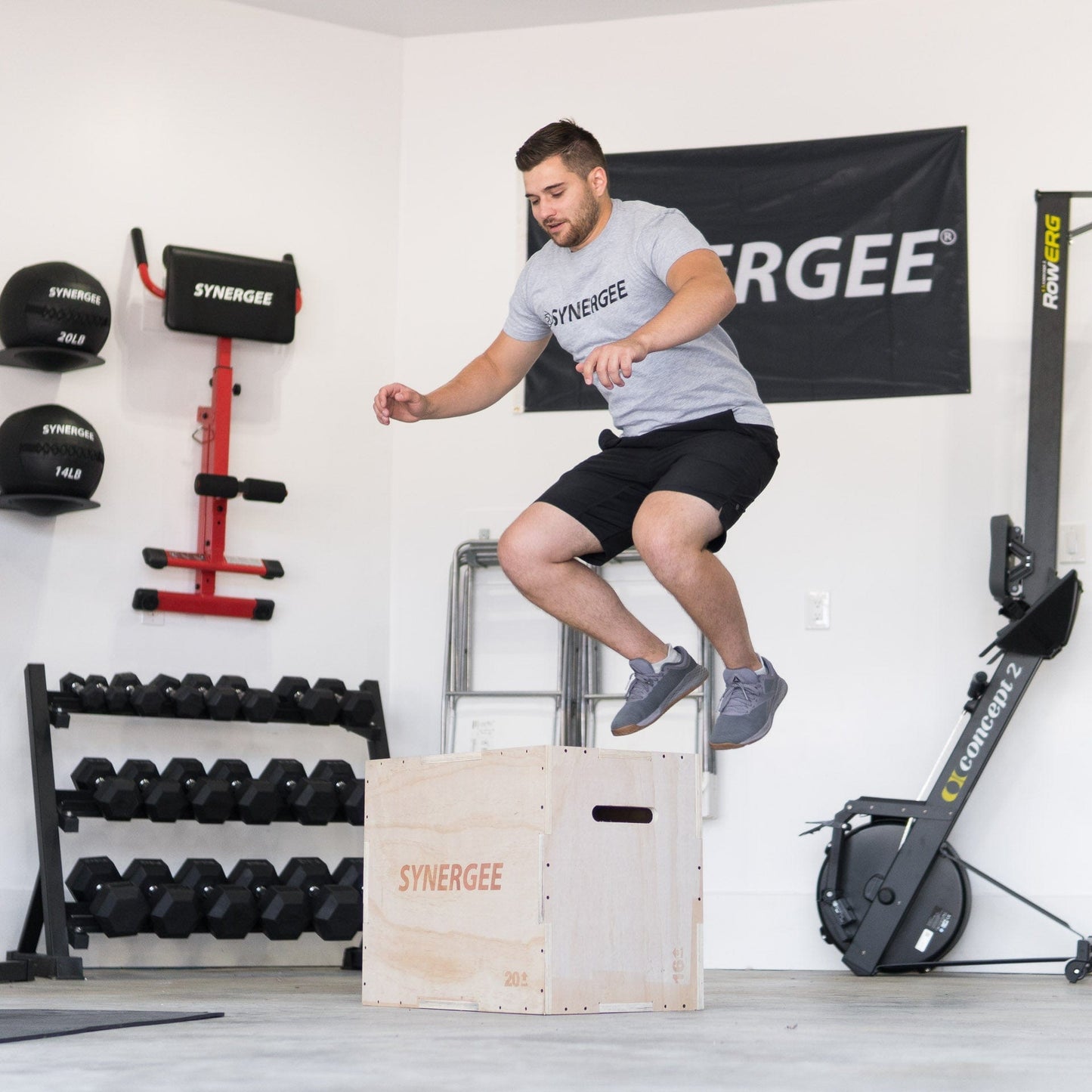 Synergee 3 - in - 1 Wood Plyo Boxes - Grit Grind Strength