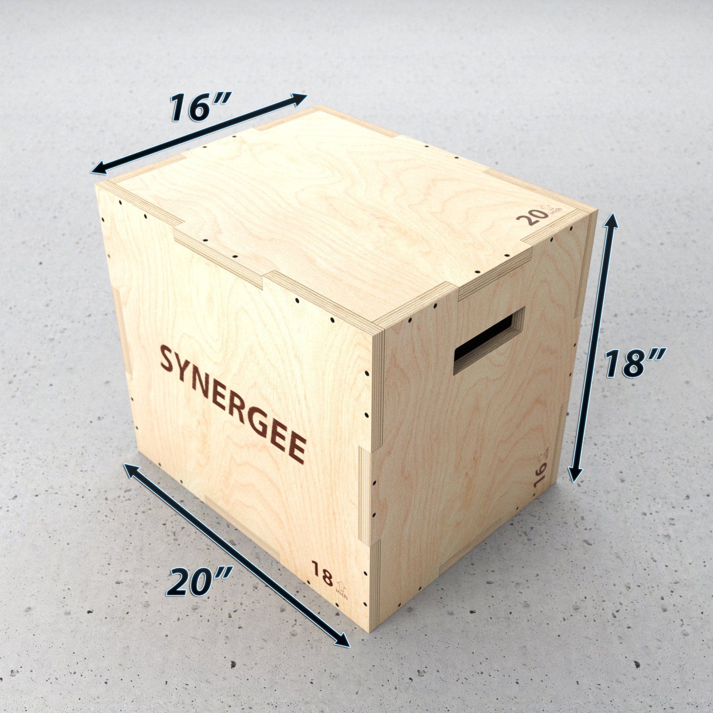 Synergee 3 - in - 1 Wood Plyo Boxes - Grit Grind Strength