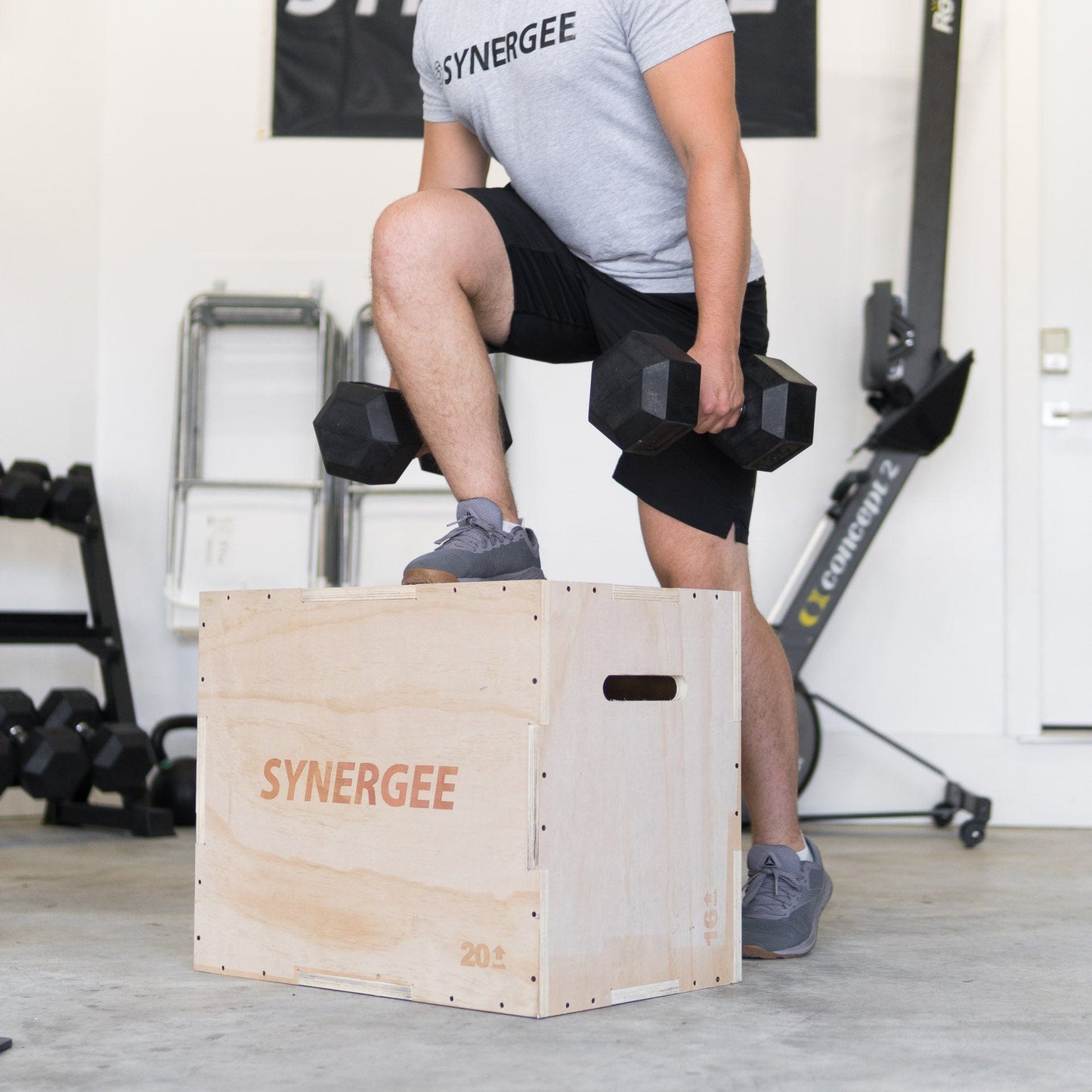 Synergee 3 - in - 1 Wood Plyo Boxes - Grit Grind Strength