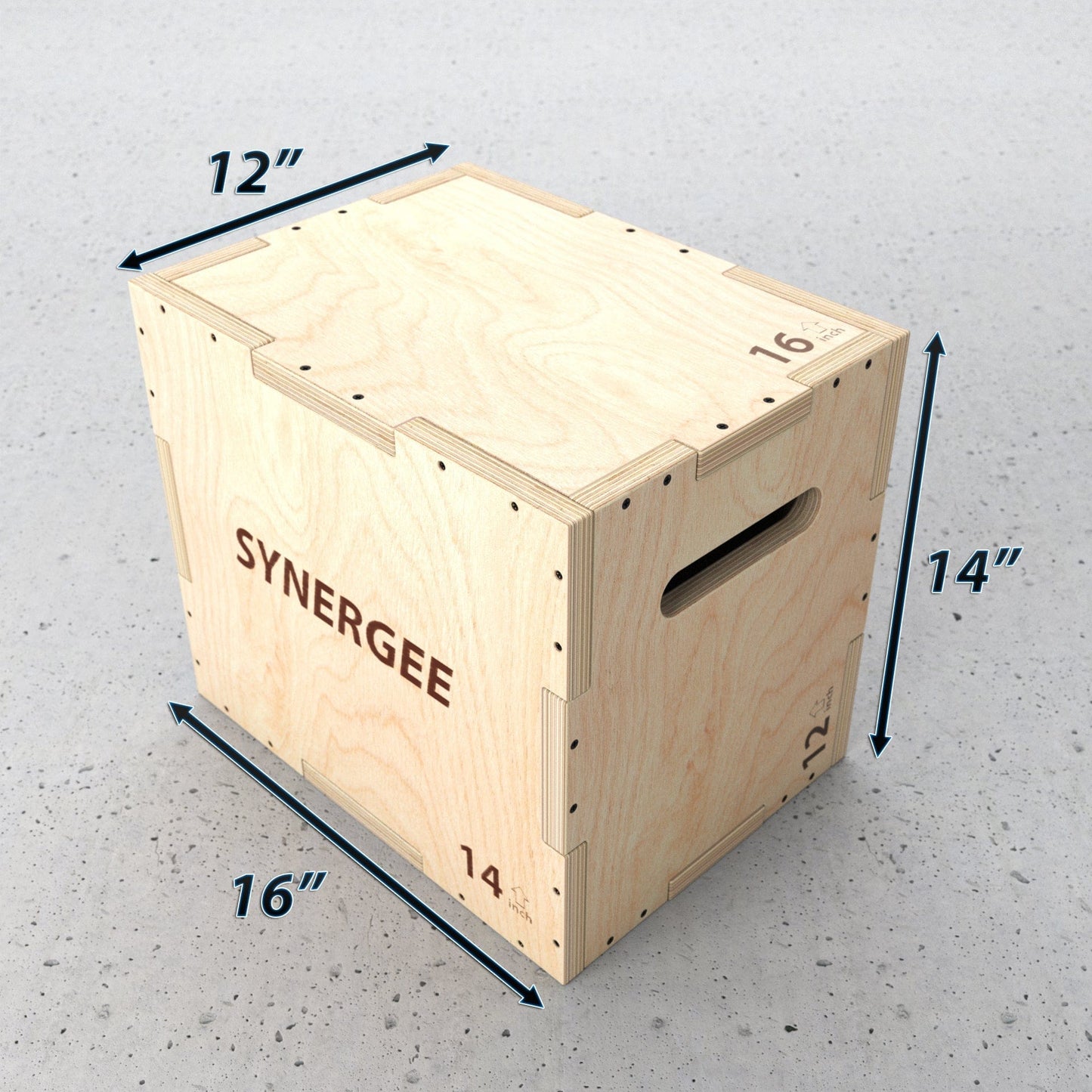 Synergee 3 - in - 1 Wood Plyo Boxes - Grit Grind Strength