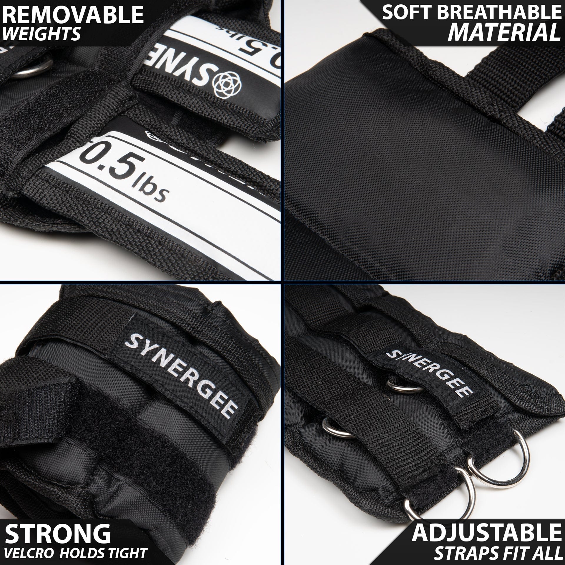 Synergee Adjustable Ankle/Wrist Weights - Grit Grind Strength