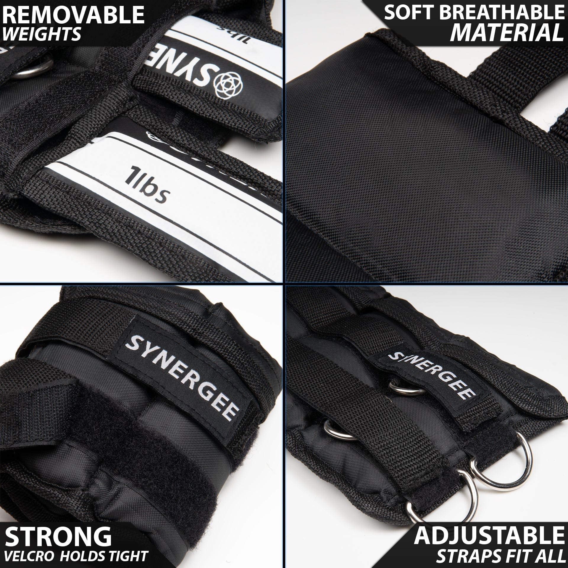 Synergee Adjustable Ankle/Wrist Weights - Grit Grind Strength