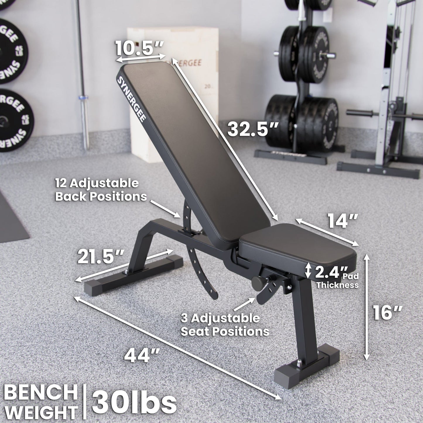 Synergee Benches Synergee Adjustable Incline Bench