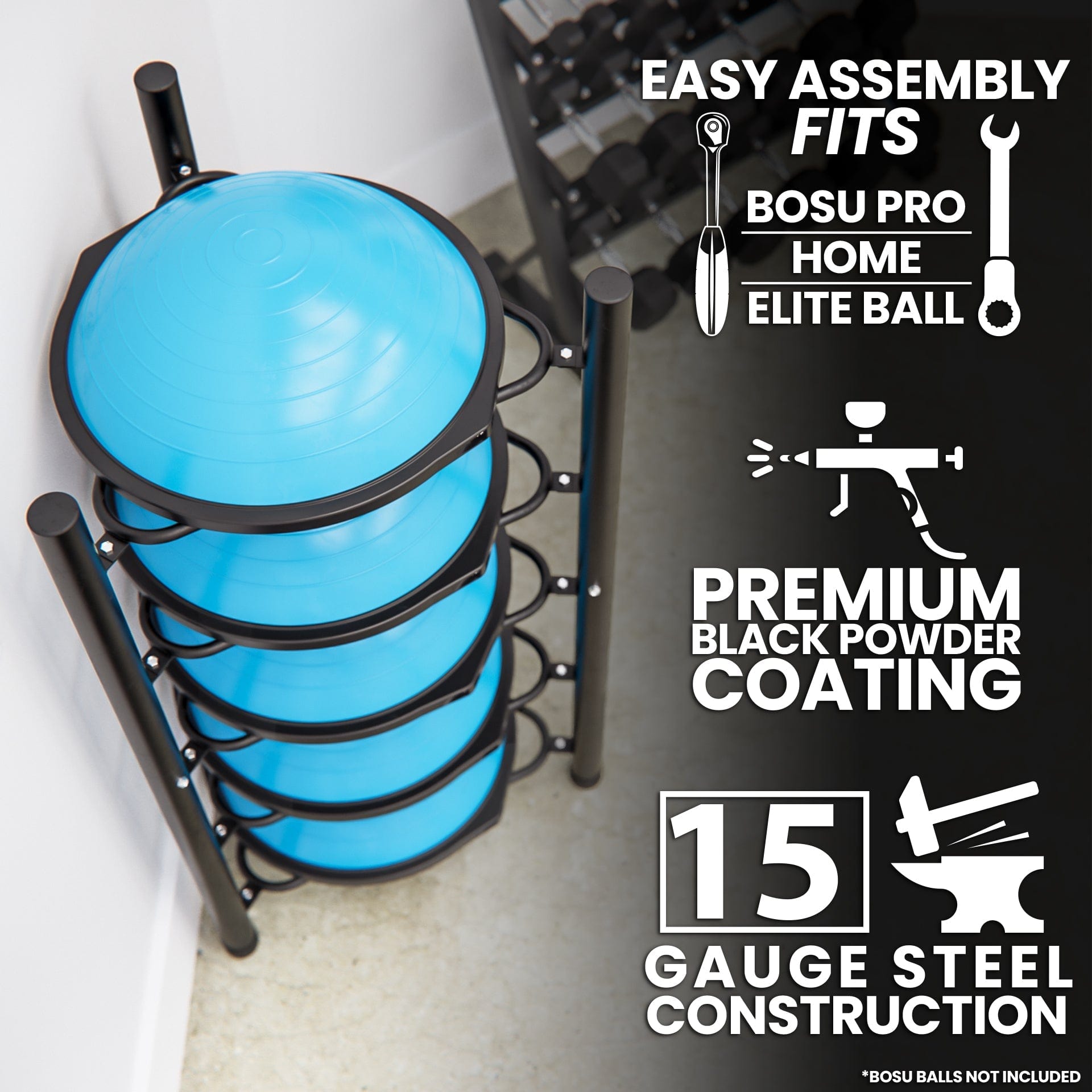Synergee BOSU Ball Rack - Grit Grind Strength