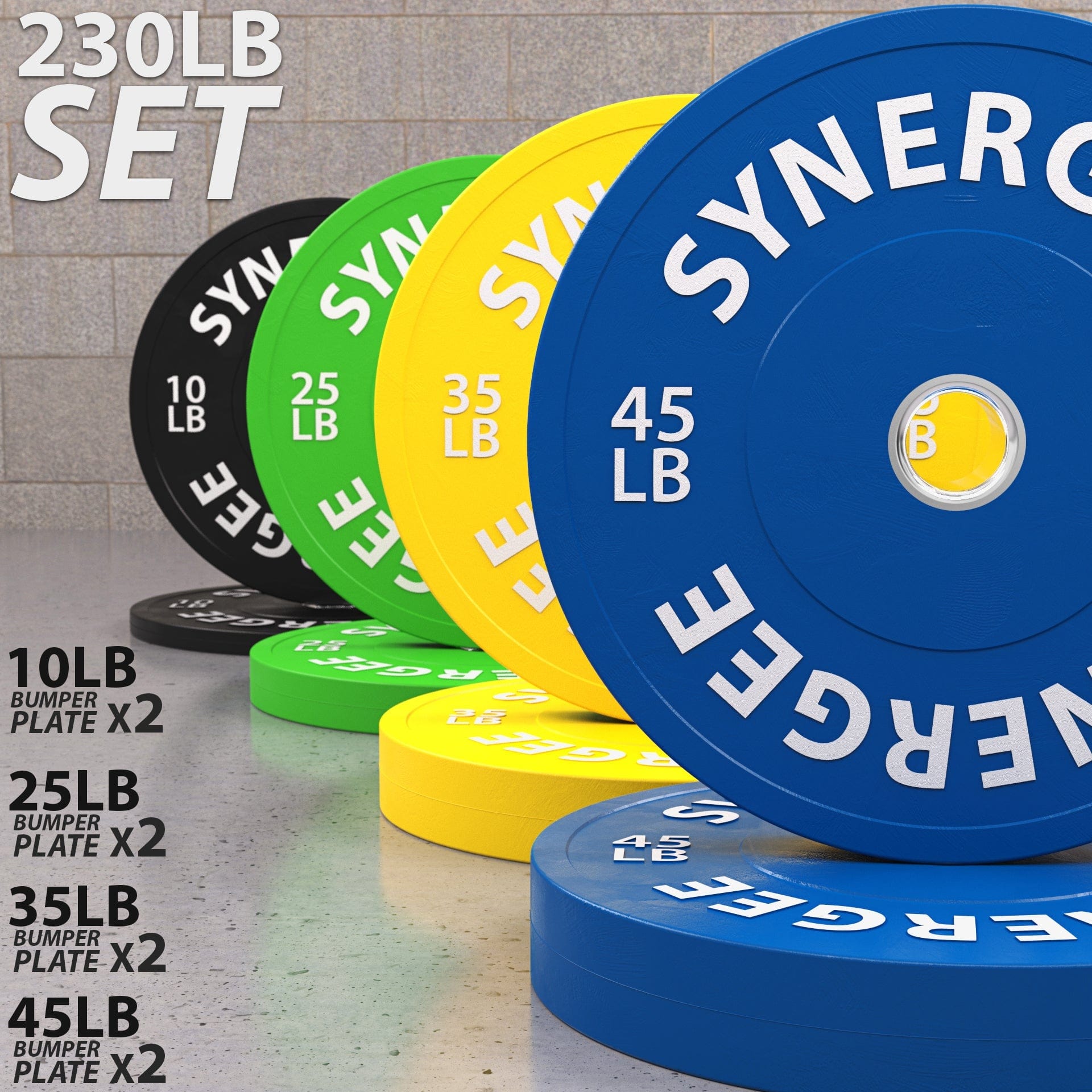 Synergee Bumper Plates - Grit Grind Strength