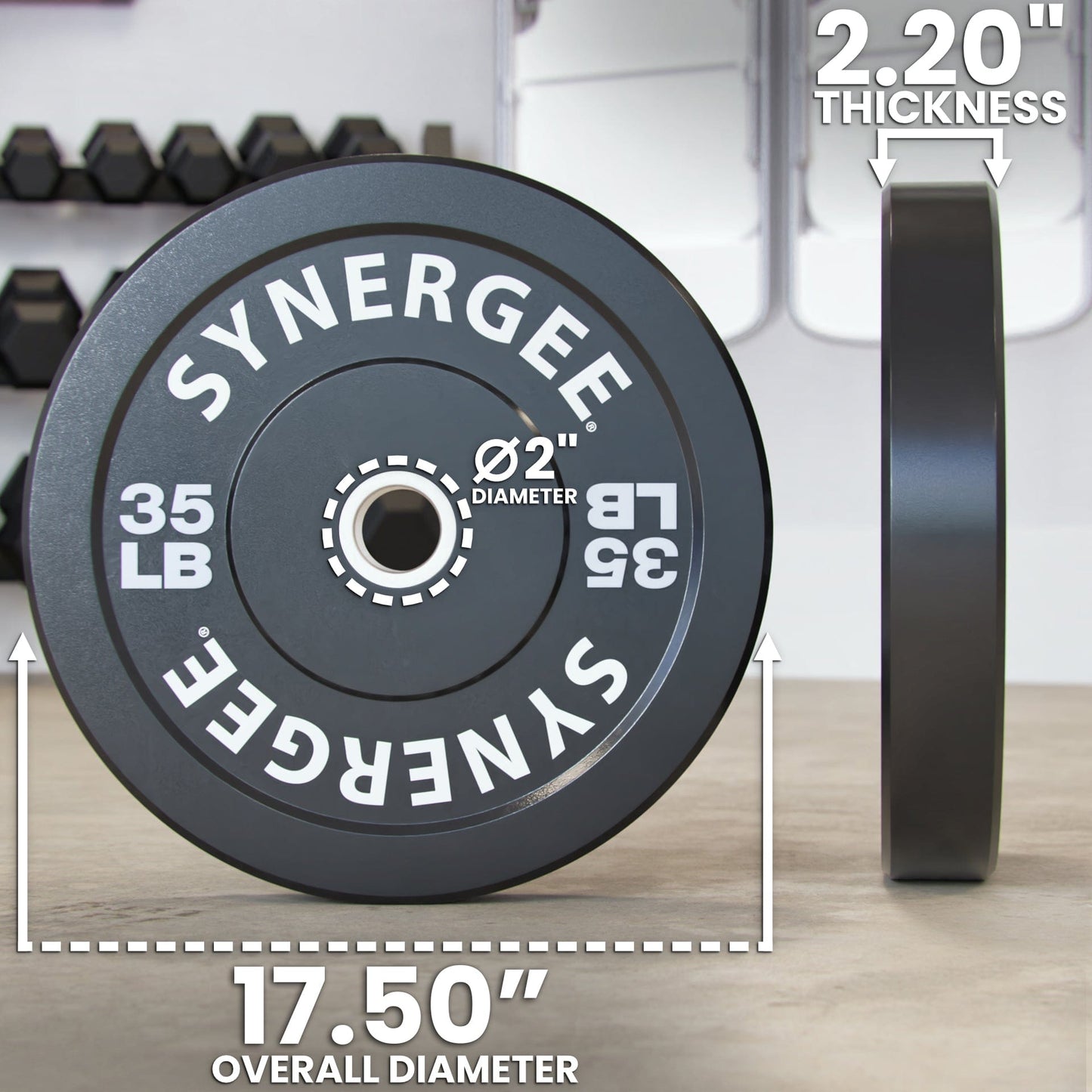 Synergee Bumper Plates - Grit Grind Strength