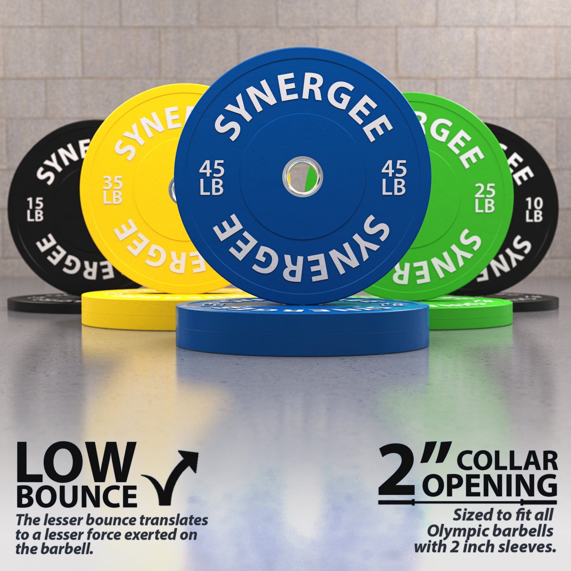 Synergee Bumper Plates - Grit Grind Strength