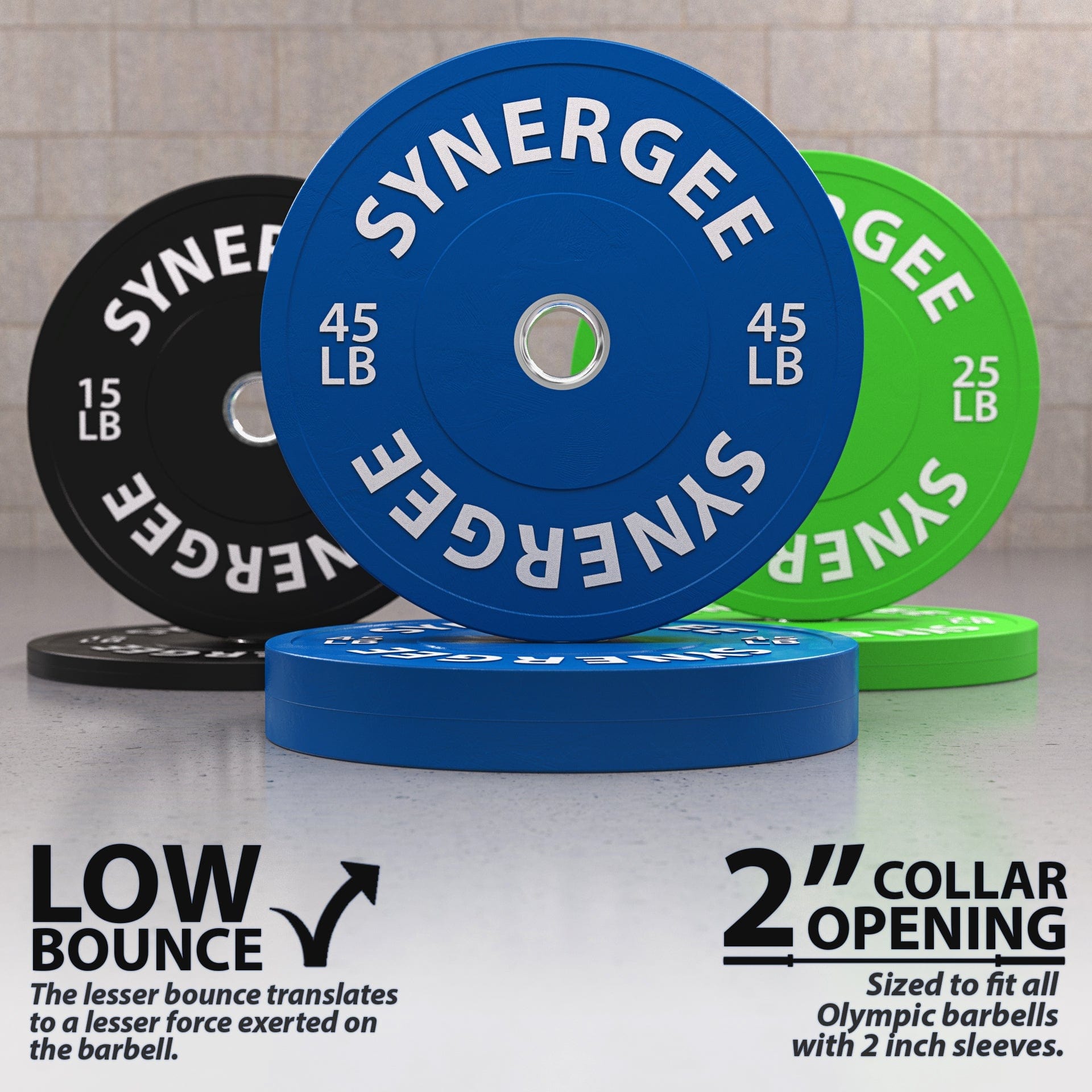 Synergee Bumper Plates - Grit Grind Strength