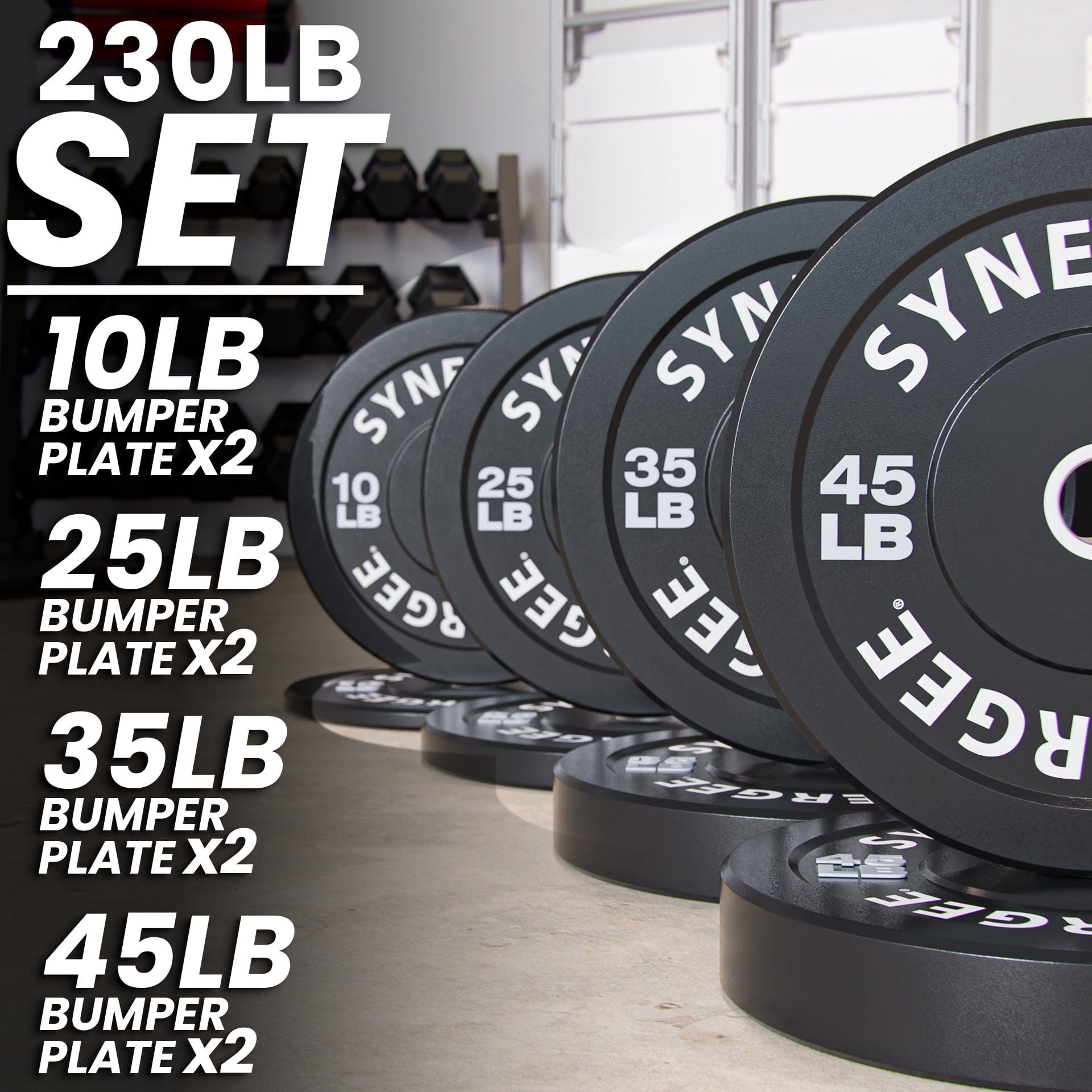 Synergee Bumper Plates - Grit Grind Strength