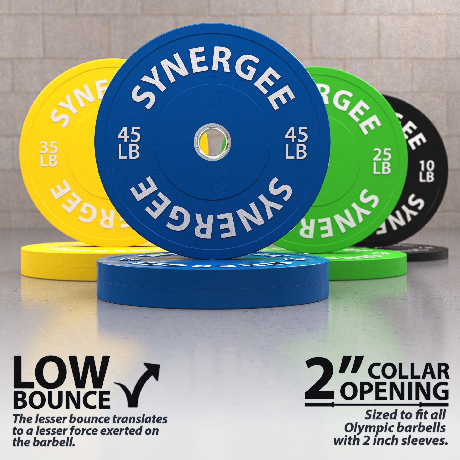 Synergee Bumper Plates - Grit Grind Strength