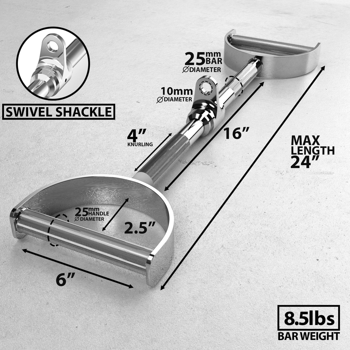 Synergee Cable Attachment Synergee Pro-Style Lat Bar Cable