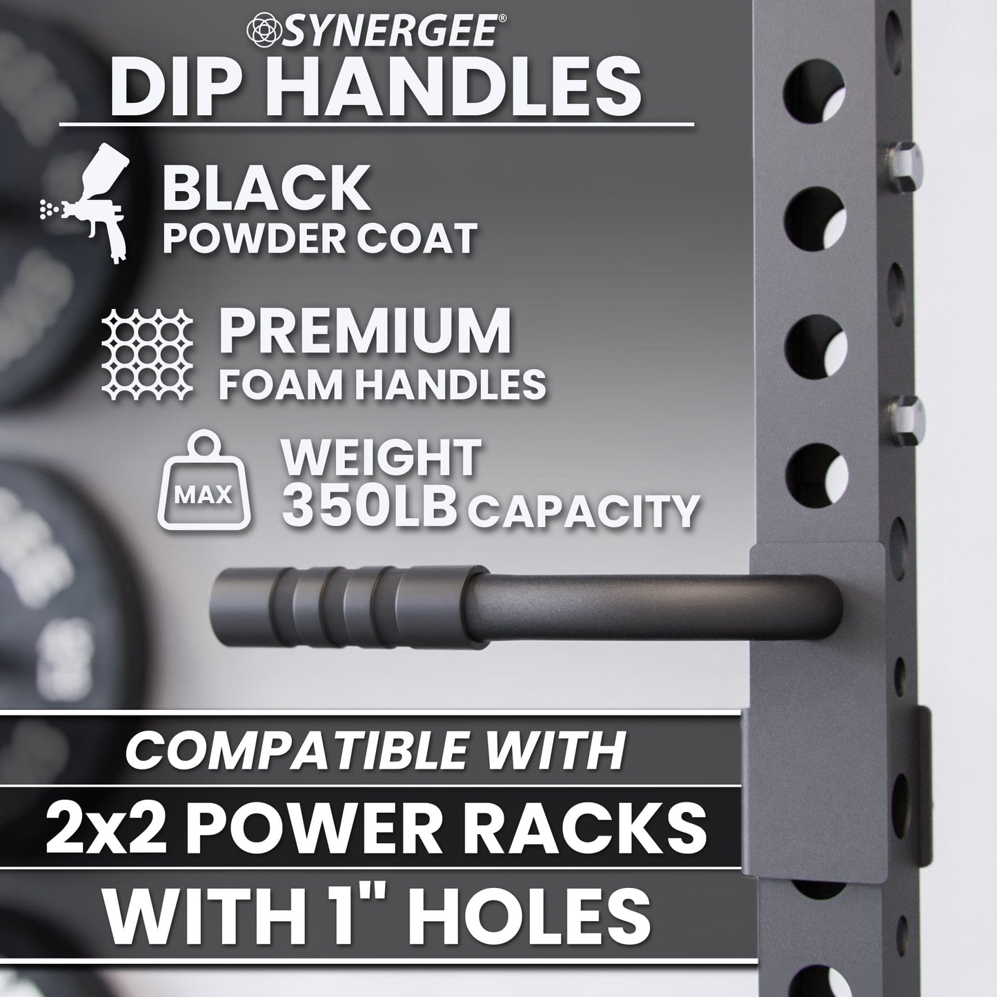 Synergee Dip Handles - Grit Grind Strength