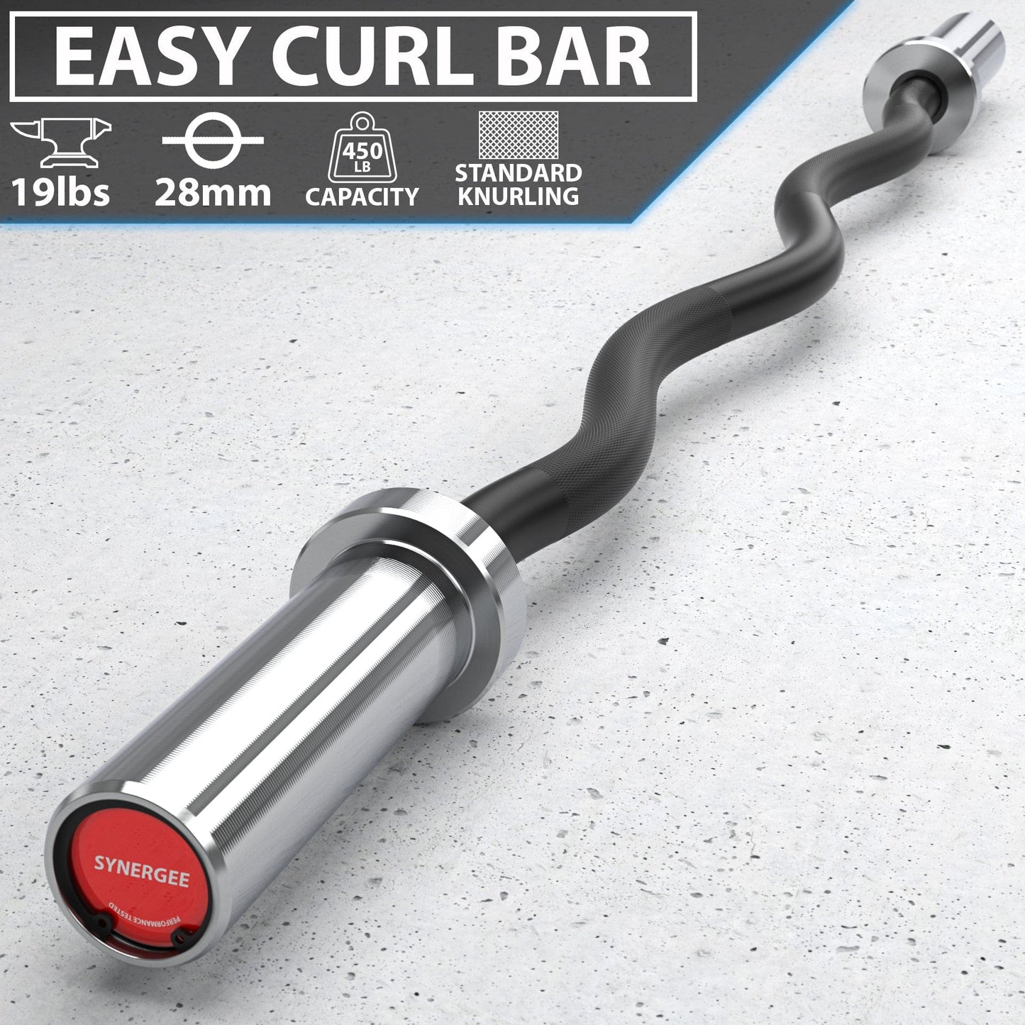 Synergee EZ Curl Bars - Grit Grind Strength