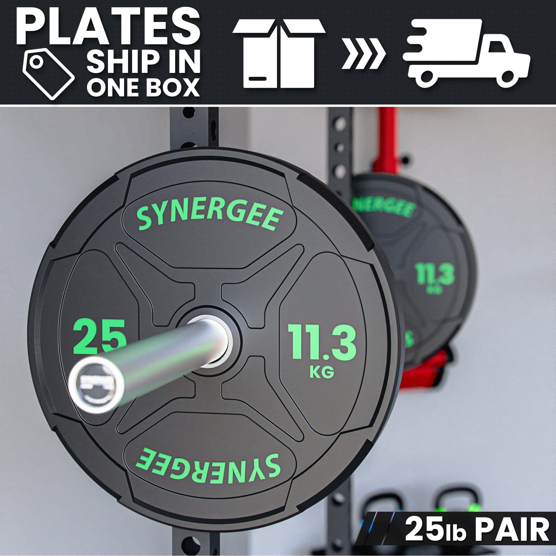 Synergee EZ Grip Bumper Plates - Grit Grind Strength