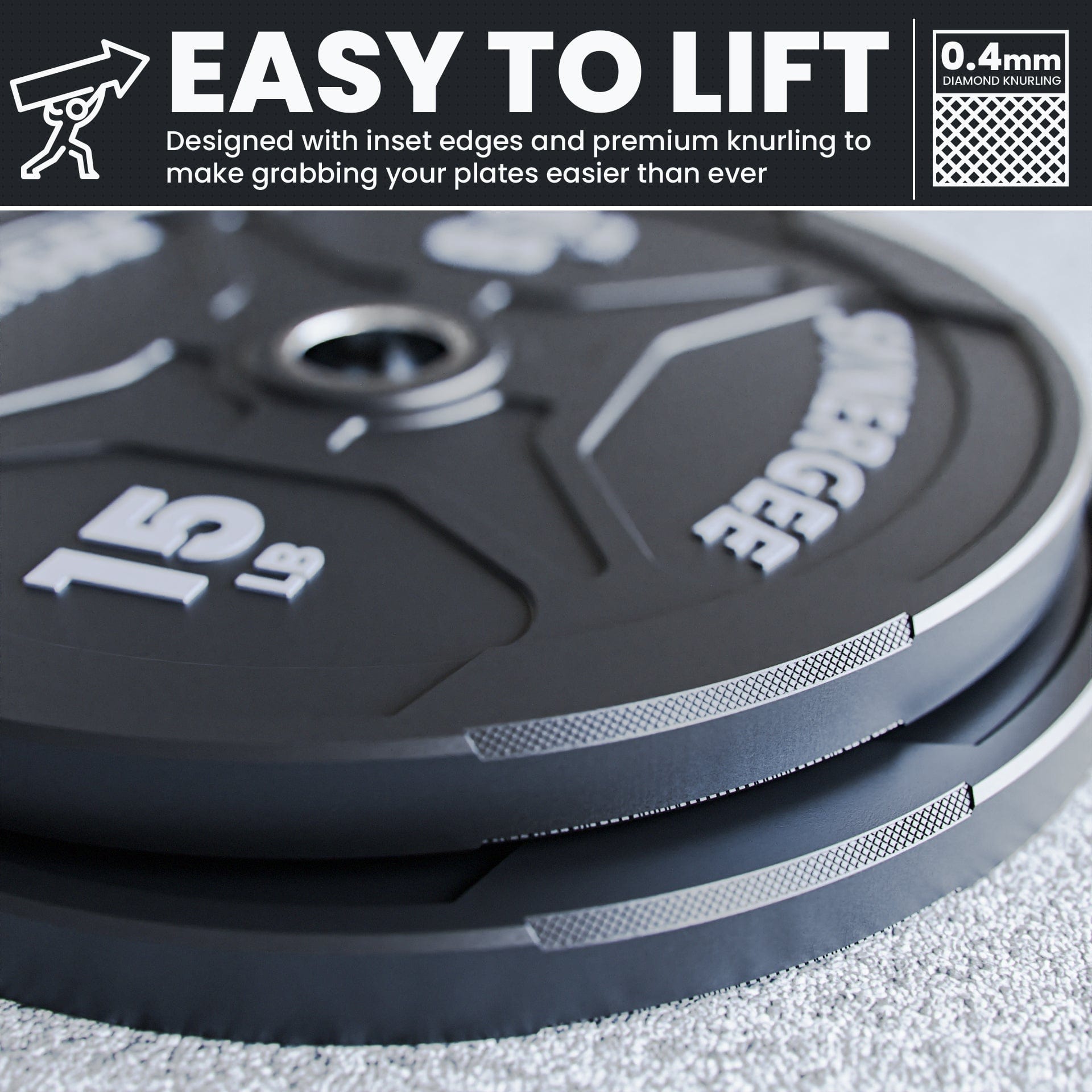 Synergee EZ Grip Bumper Plates - Grit Grind Strength