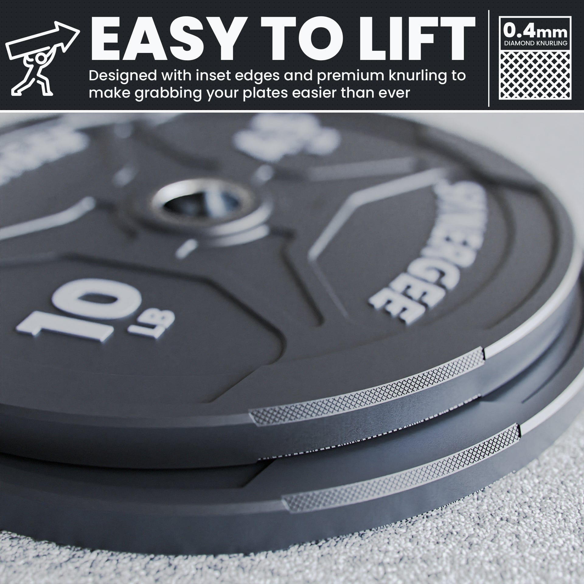 Synergee EZ Grip Bumper Plates - Grit Grind Strength