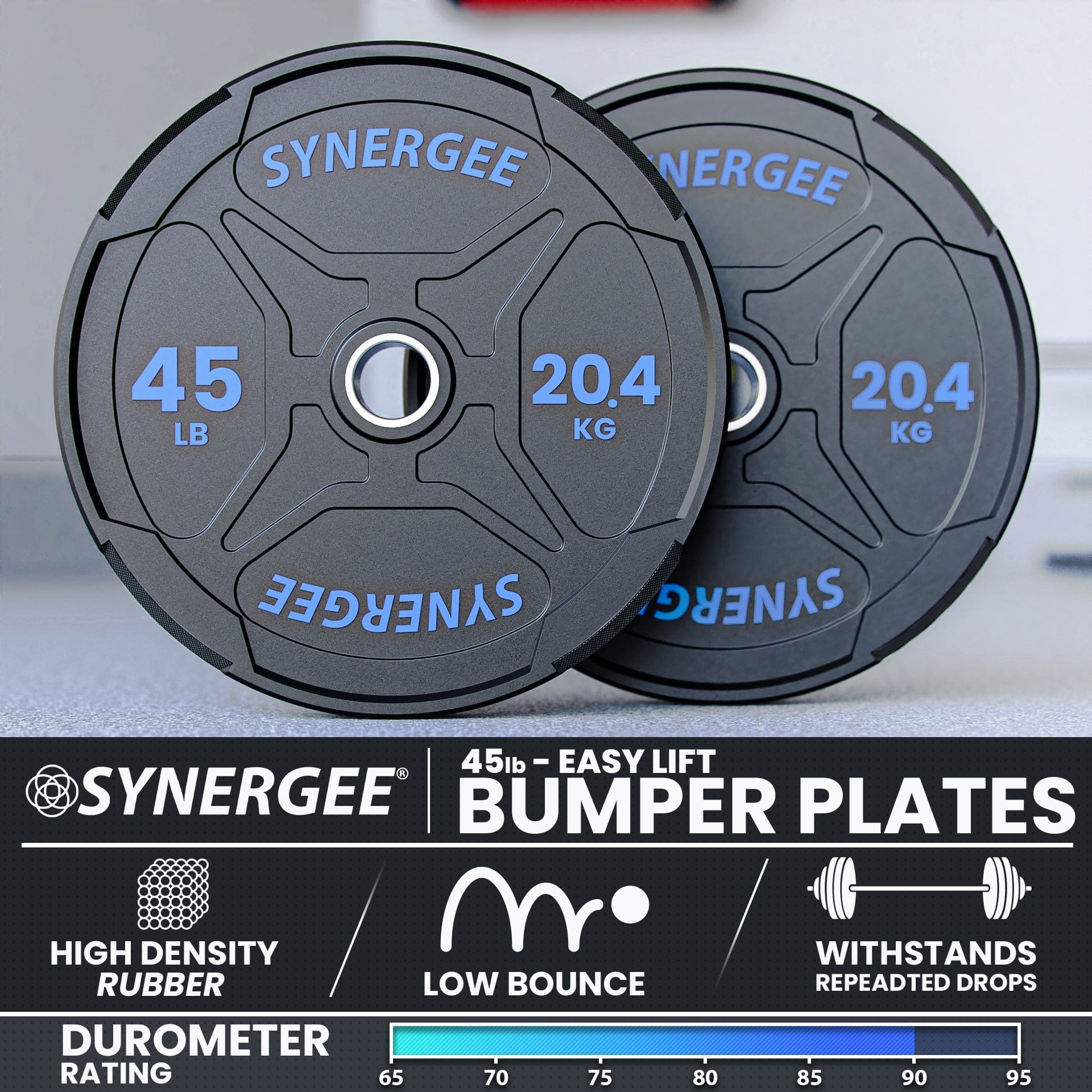 Synergee EZ Grip Bumper Plates - Grit Grind Strength