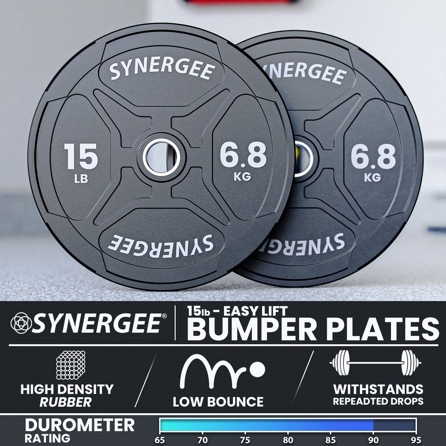 Synergee EZ Grip Bumper Plates - Grit Grind Strength