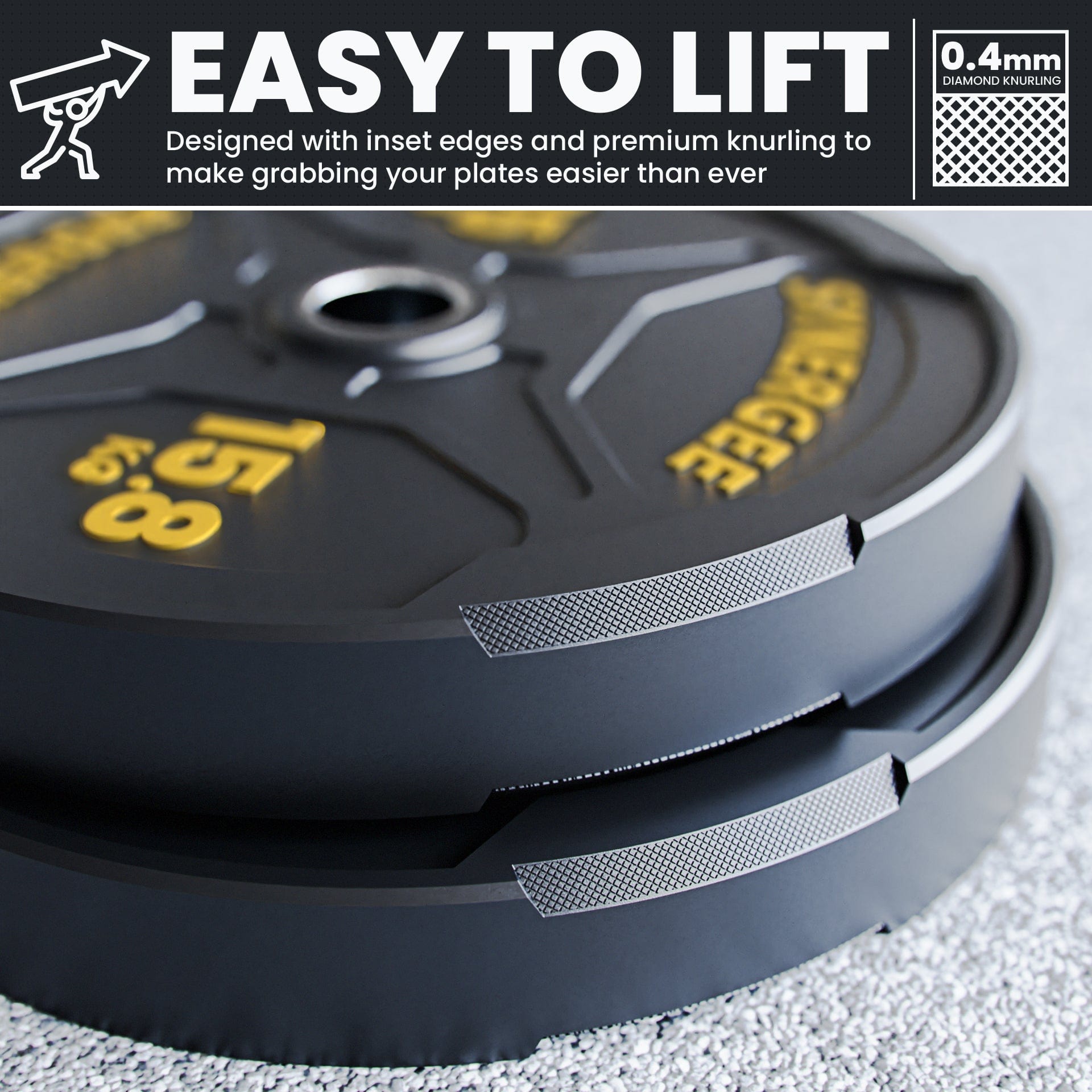 Synergee EZ Grip Bumper Plates - Grit Grind Strength