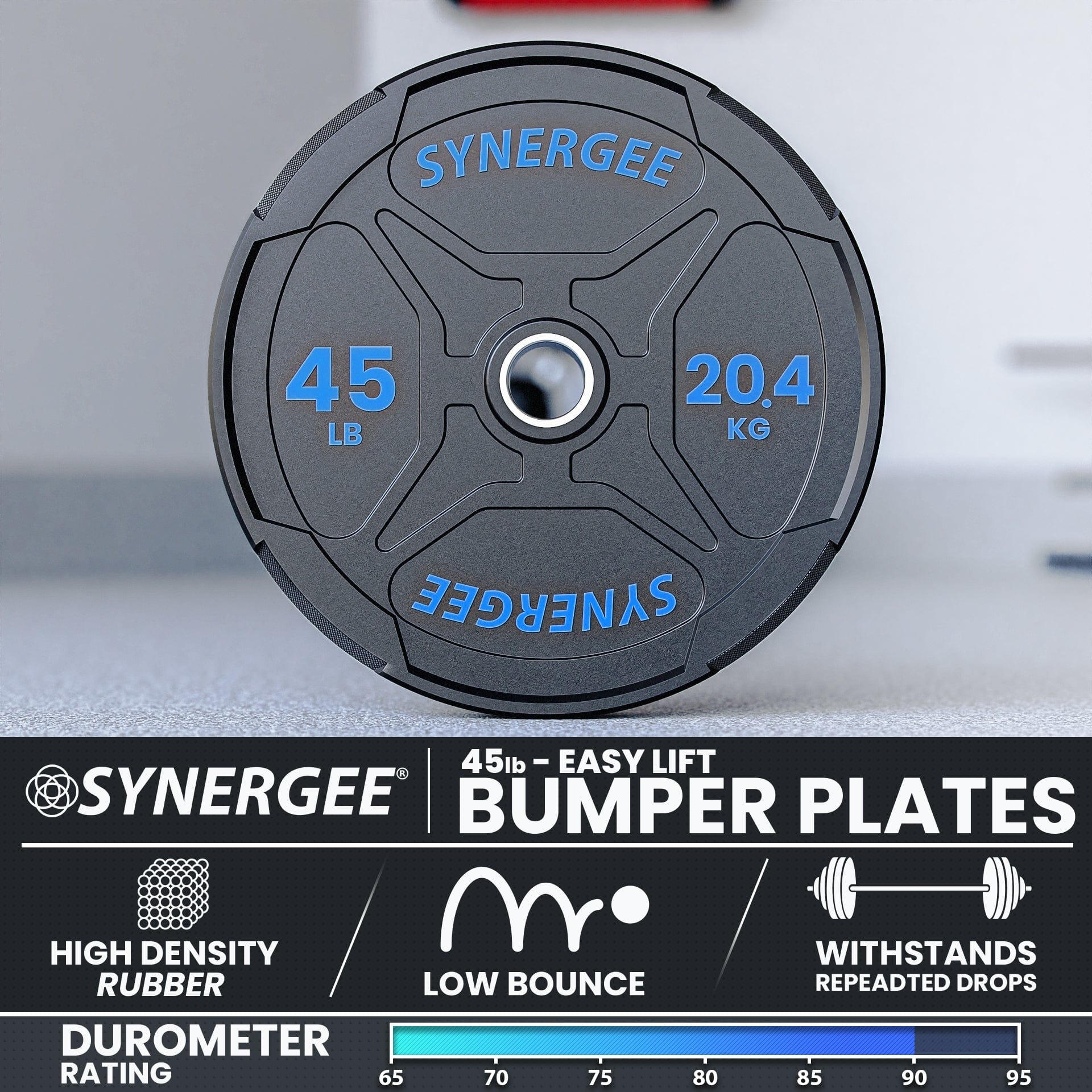 Synergee EZ Grip Bumper Plates - Grit Grind Strength