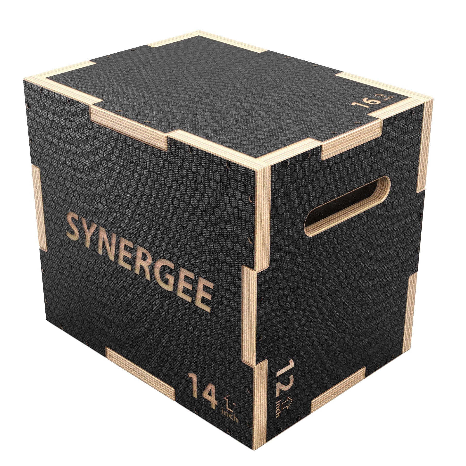 Synergee Non - Slip 3 - in - 1 Wood Plyo Boxes - Grit Grind Strength