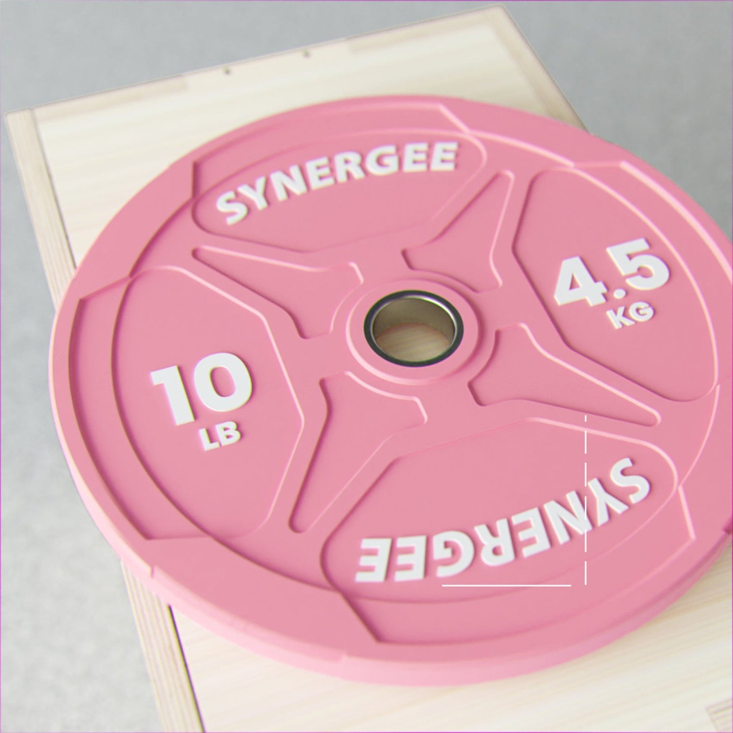 Synergee Pink EZ Grip Bumper Plates - Grit Grind Strength
