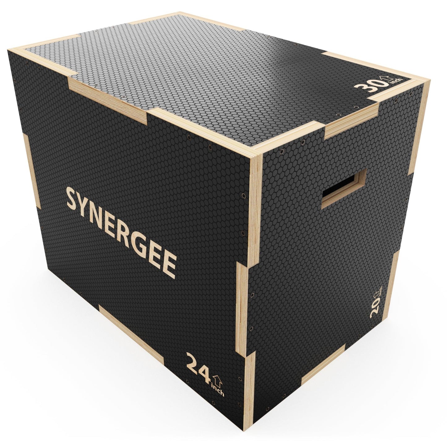 Synergee Plyometrics 30-24-20 Synergee Non-Slip 3-in-1 Wood Plyo Boxes