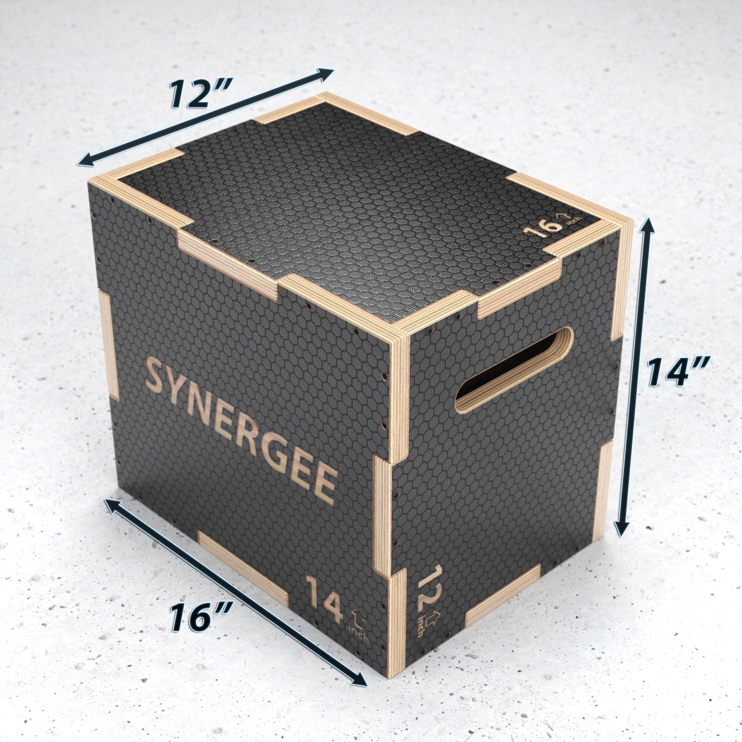 Synergee Plyometrics Synergee Non-Slip 3-in-1 Wood Plyo Boxes