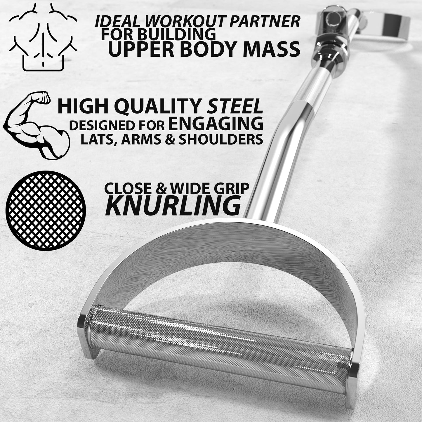 Synergee Pro - Style Lat Bar Cable - Grit Grind Strength