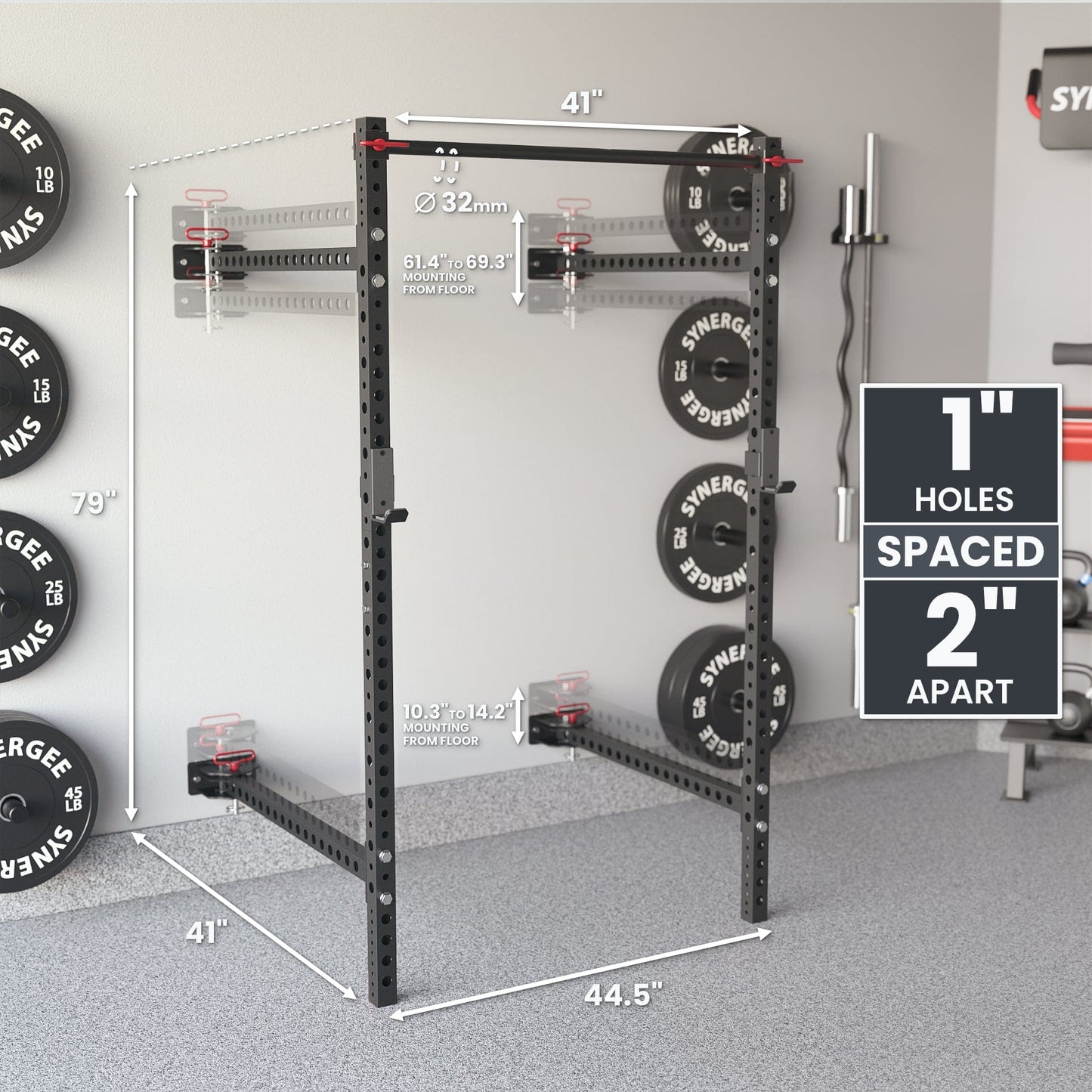 Synergee Rack Synergee 2200 Series Folding Squat Rack