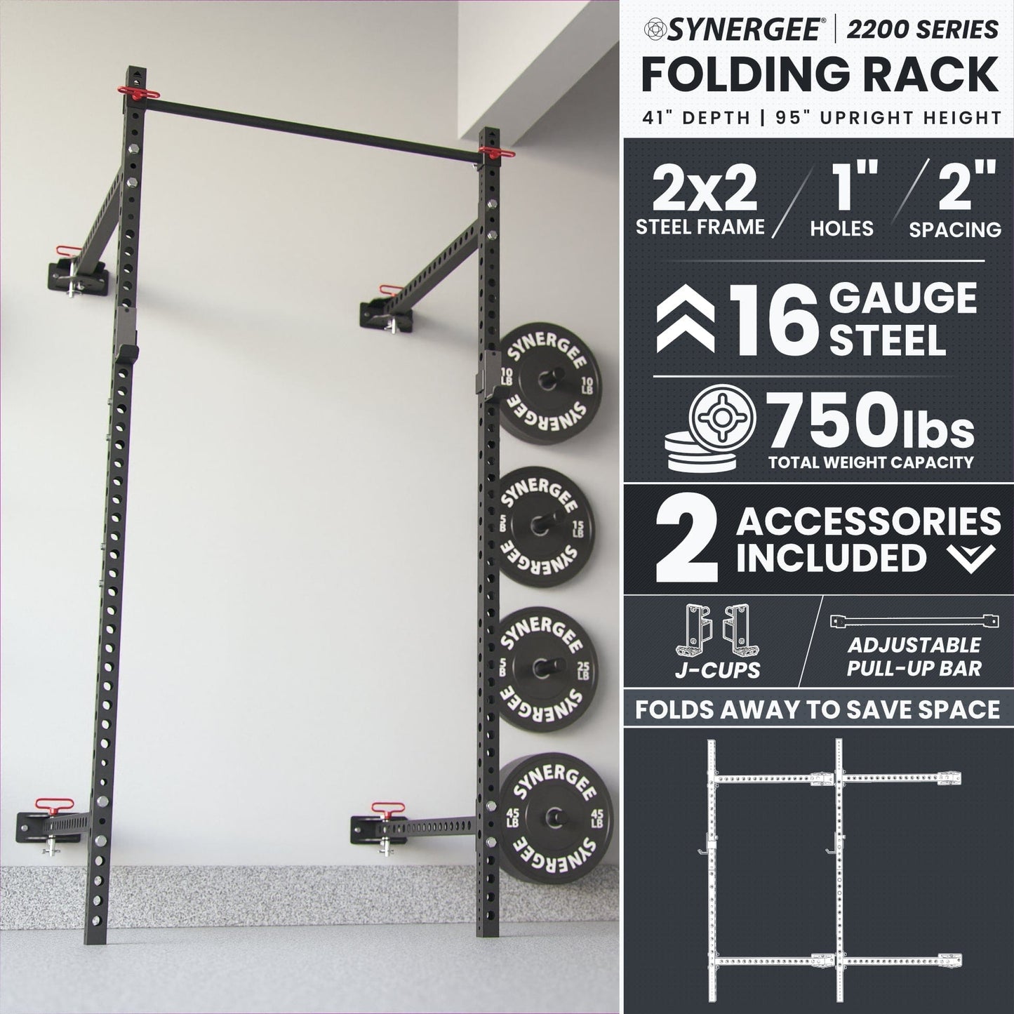 Synergee Rack Synergee 2200 Series Folding Squat Rack