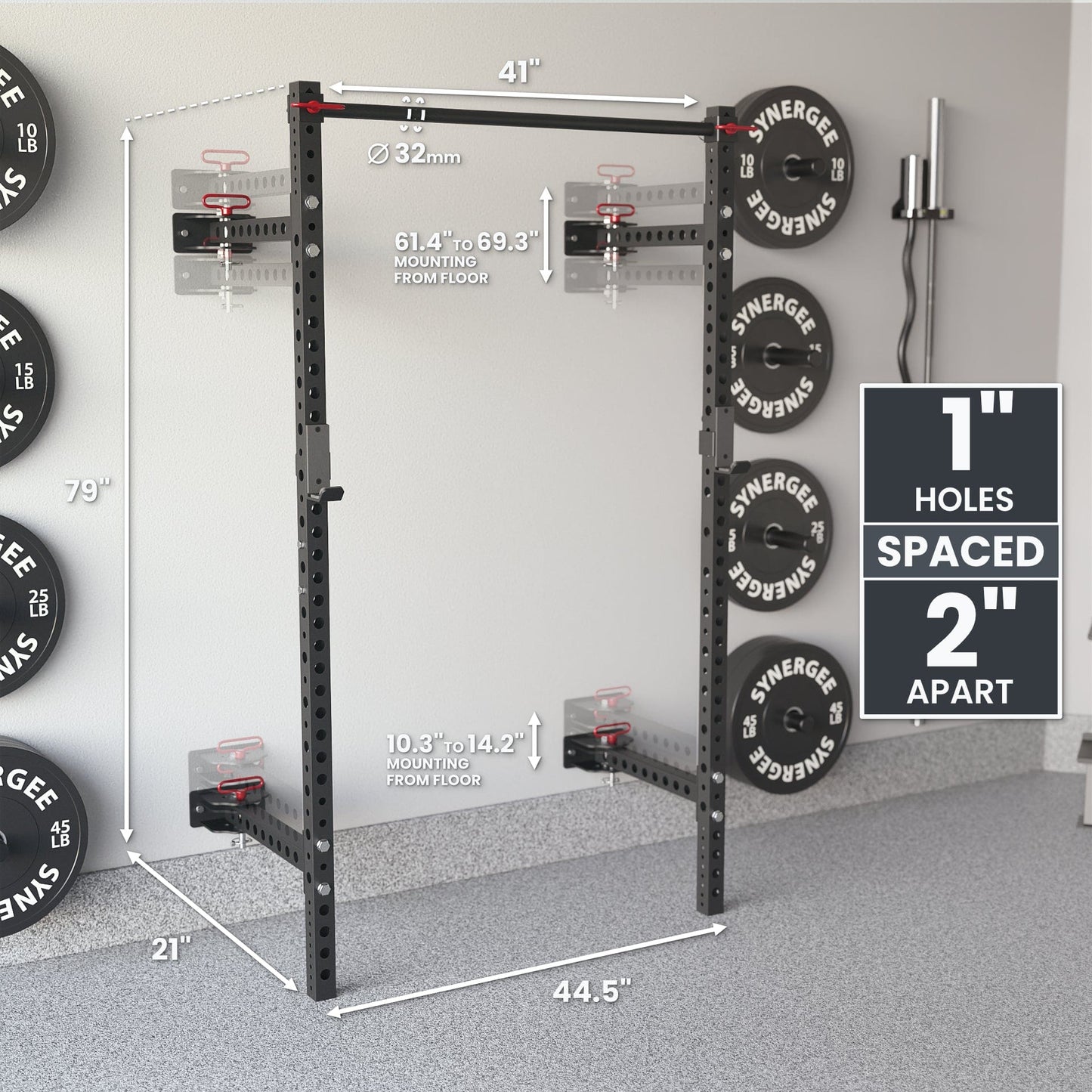 Synergee Rack Synergee 2200 Series Folding Squat Rack