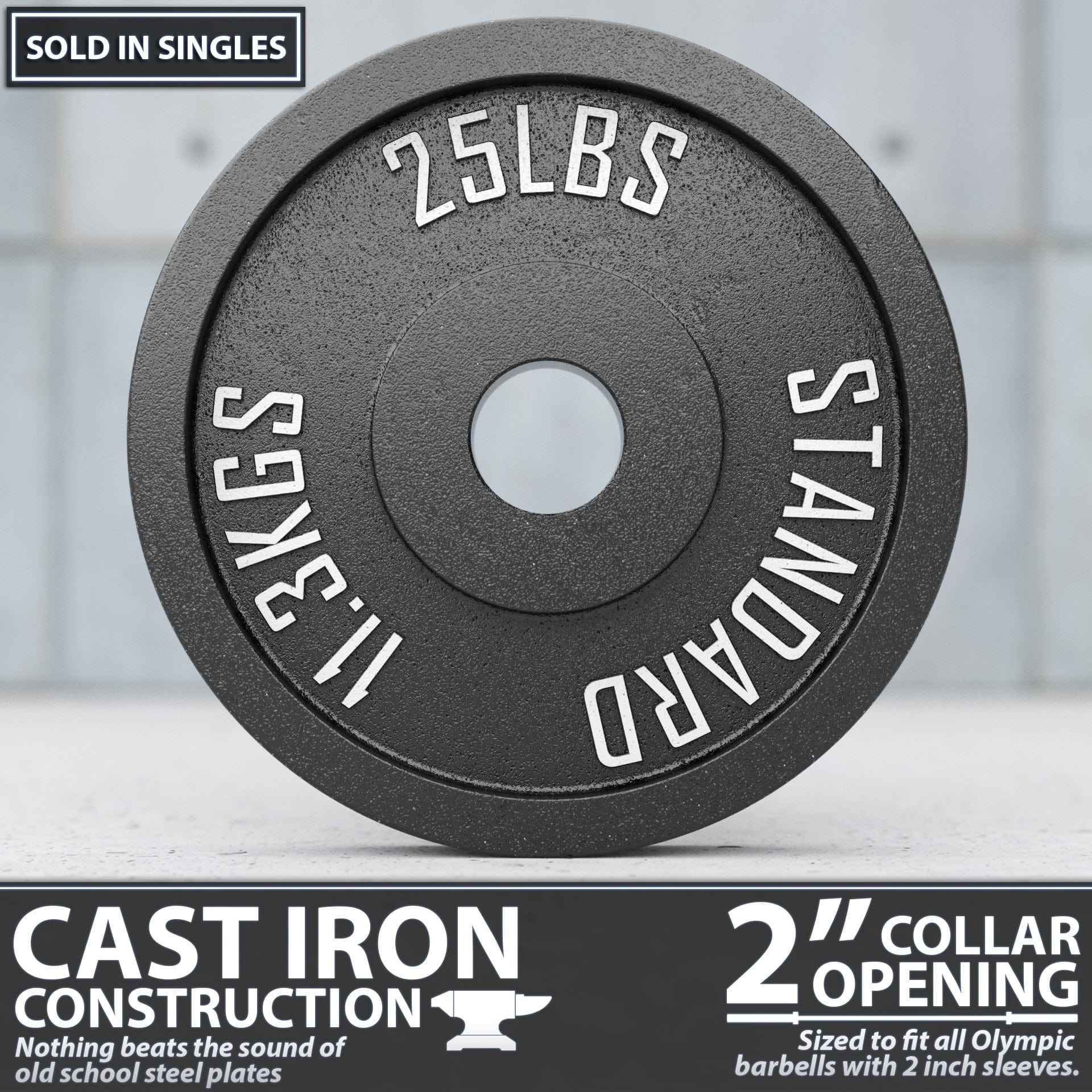 Synergee Standard Metal Weight Plates - Grit Grind Strength