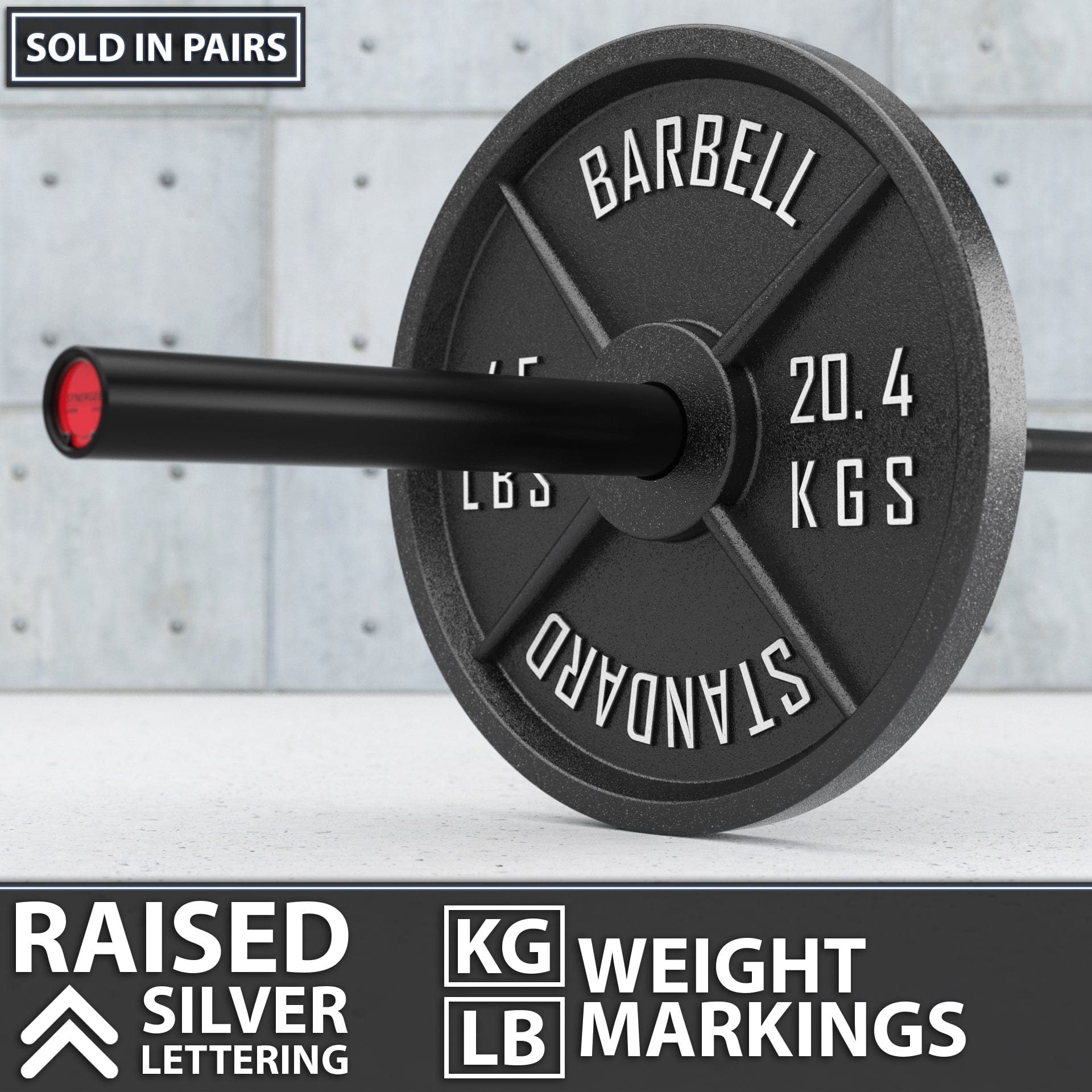 Synergee Standard Metal Weight Plates - Grit Grind Strength