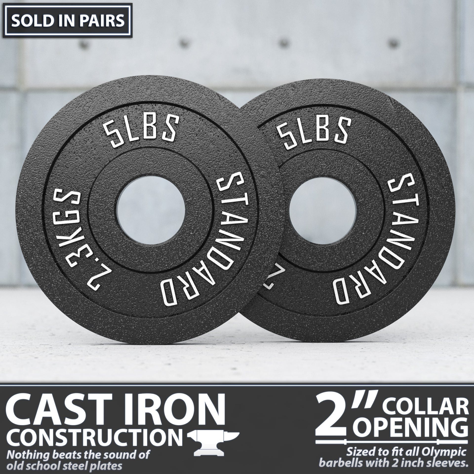 Synergee Standard Metal Weight Plates - Grit Grind Strength