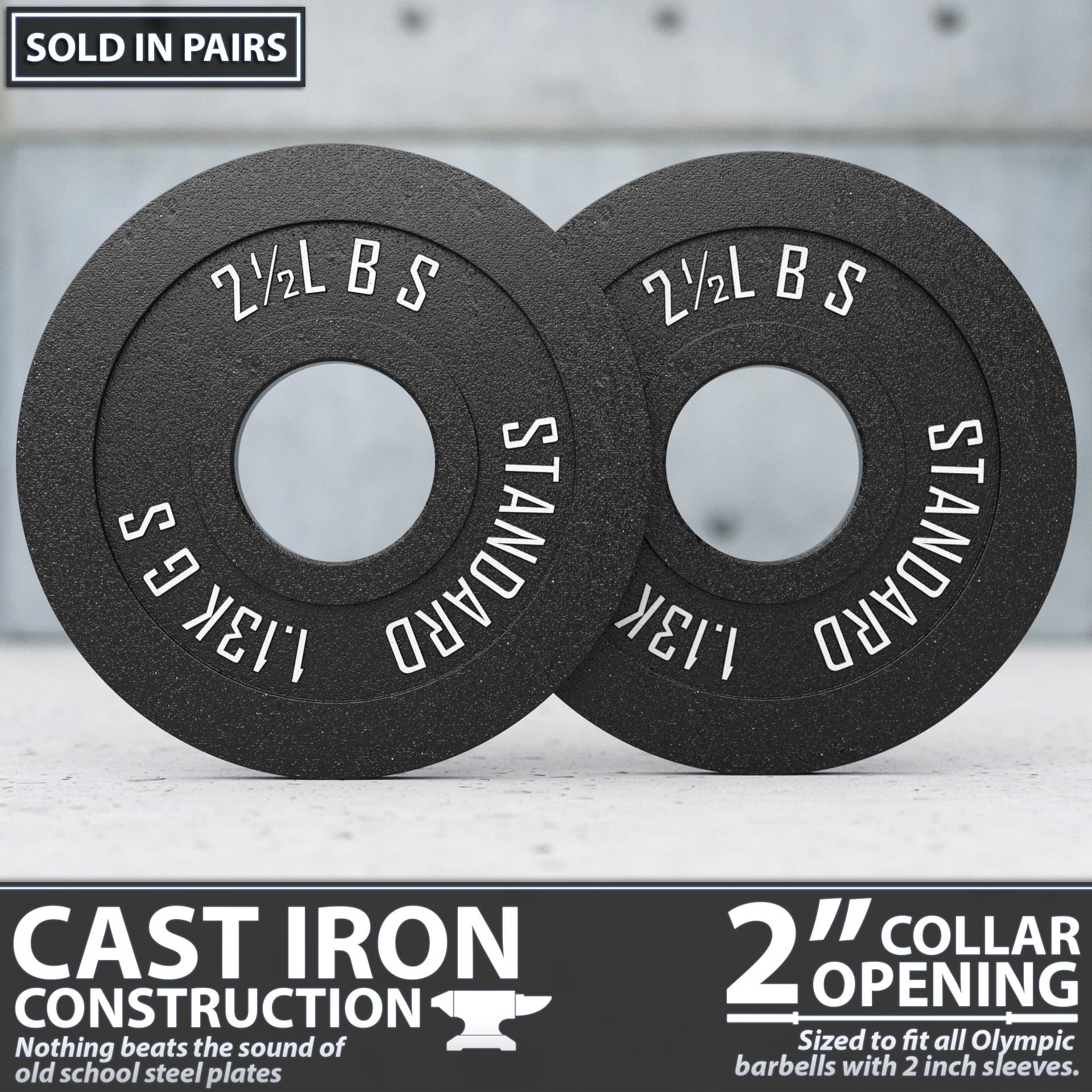 Synergee Standard Metal Weight Plates - Grit Grind Strength