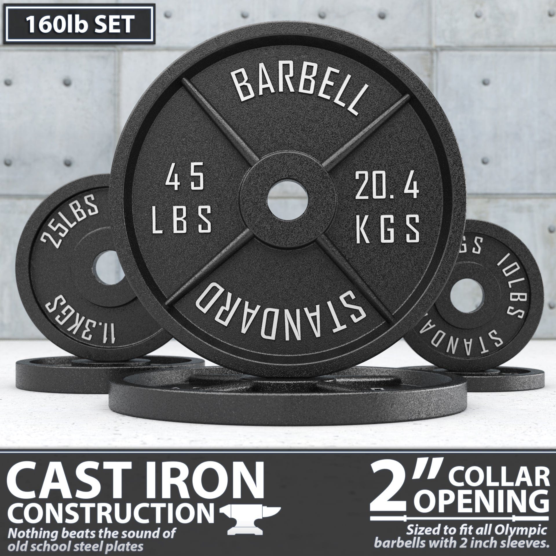 Synergee Standard Metal Weight Plates - Grit Grind Strength