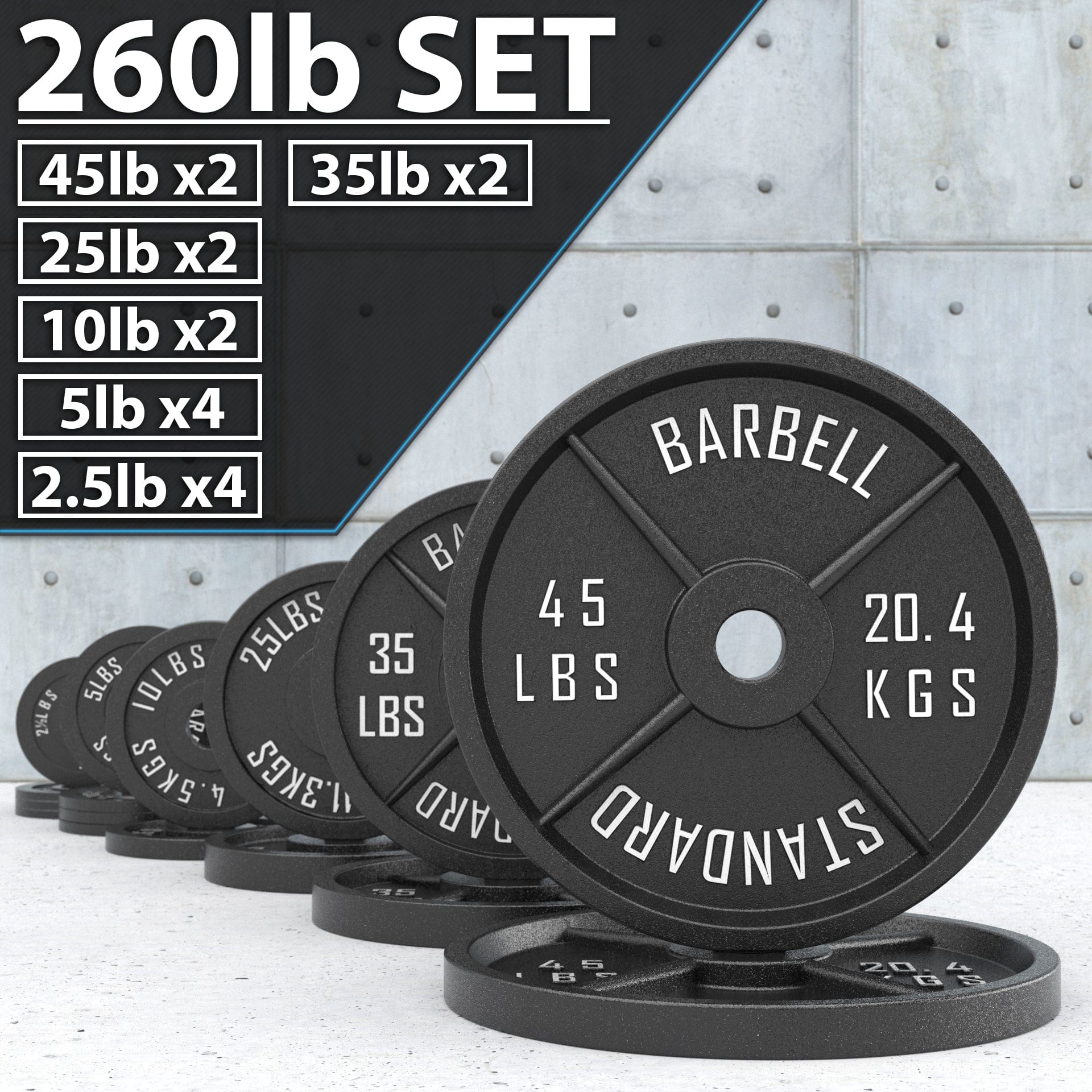 Synergee Standard Metal Weight Plates - Grit Grind Strength