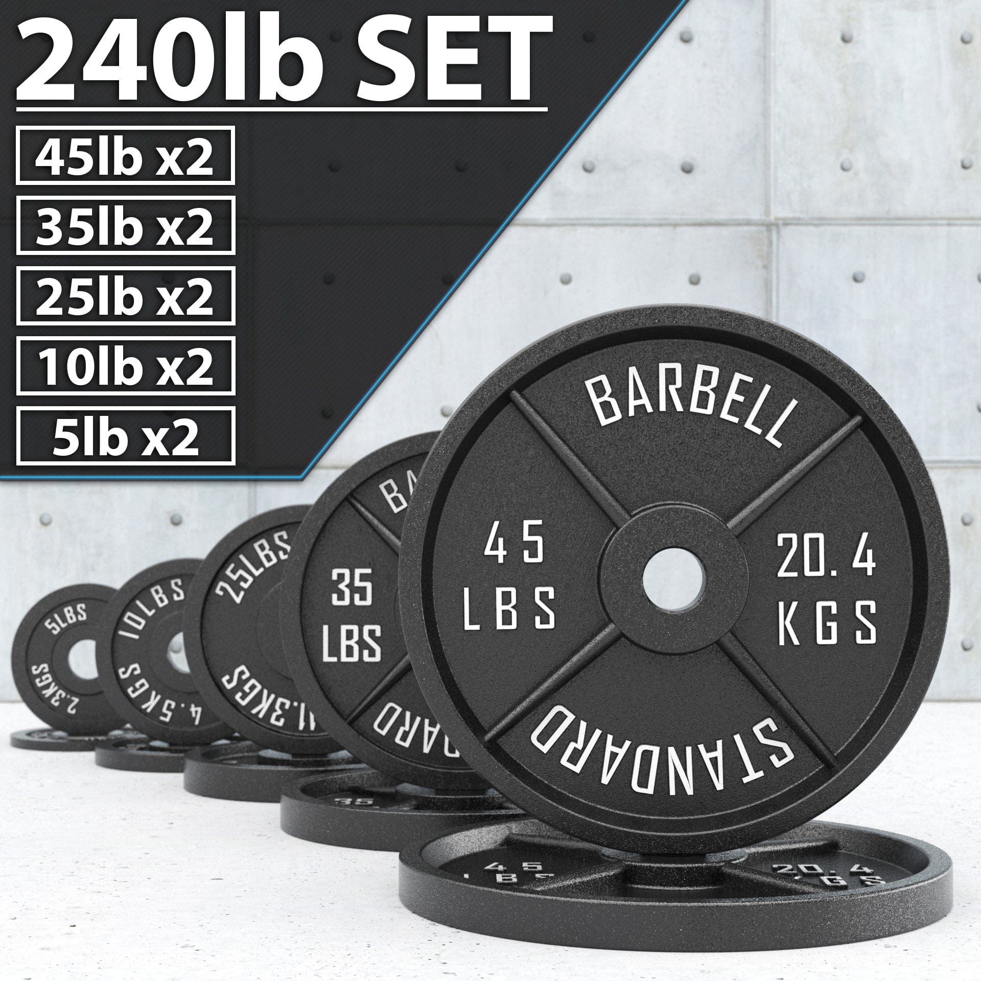 Synergee Standard Metal Weight Plates - Grit Grind Strength